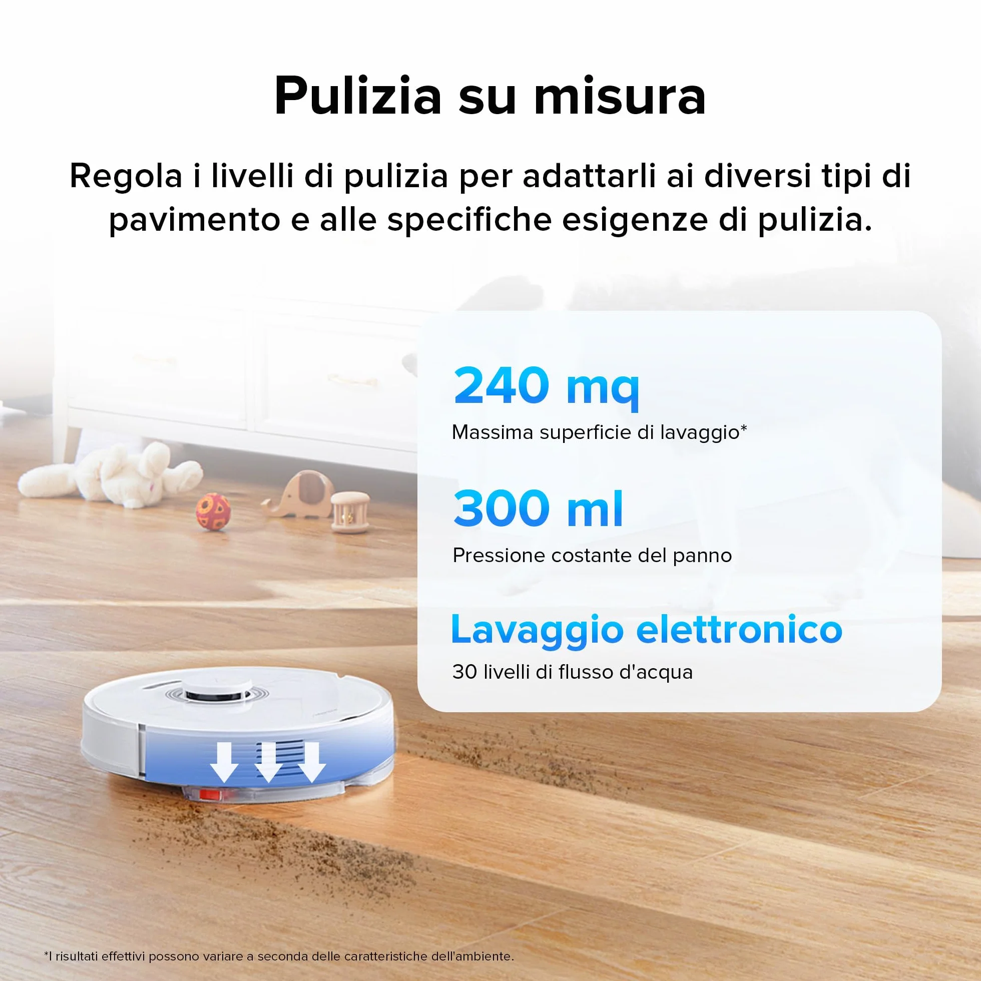 Roborock Q7 Max+ Robot Aspirateur Laveur, 4200Pa, PreciSense LiDAR, 3D Cartographie, Zones Interdites