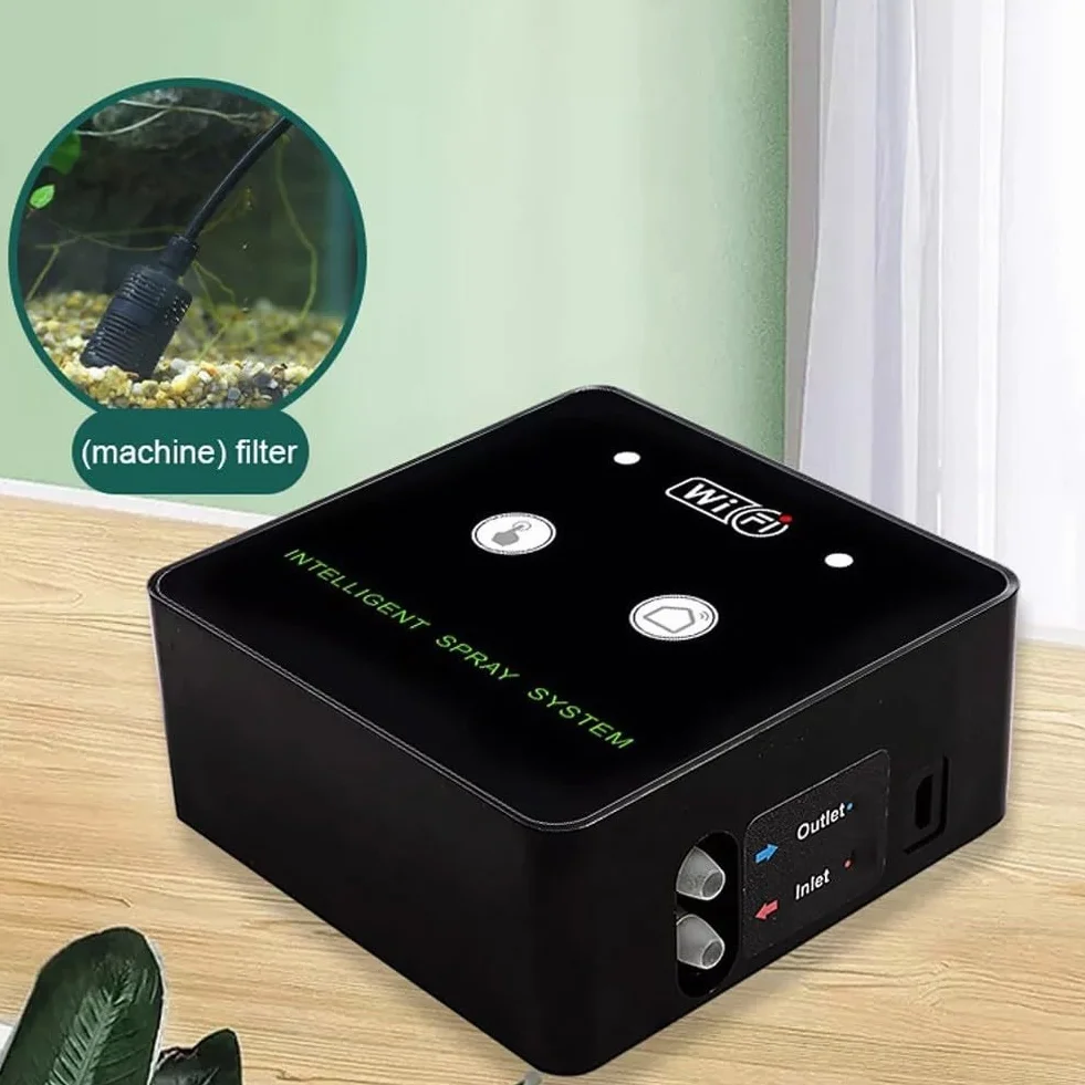 Système de brumisation intelligent WiFi pour terrarium 360° avec pompe - Pulvérisateur rotatif automatique