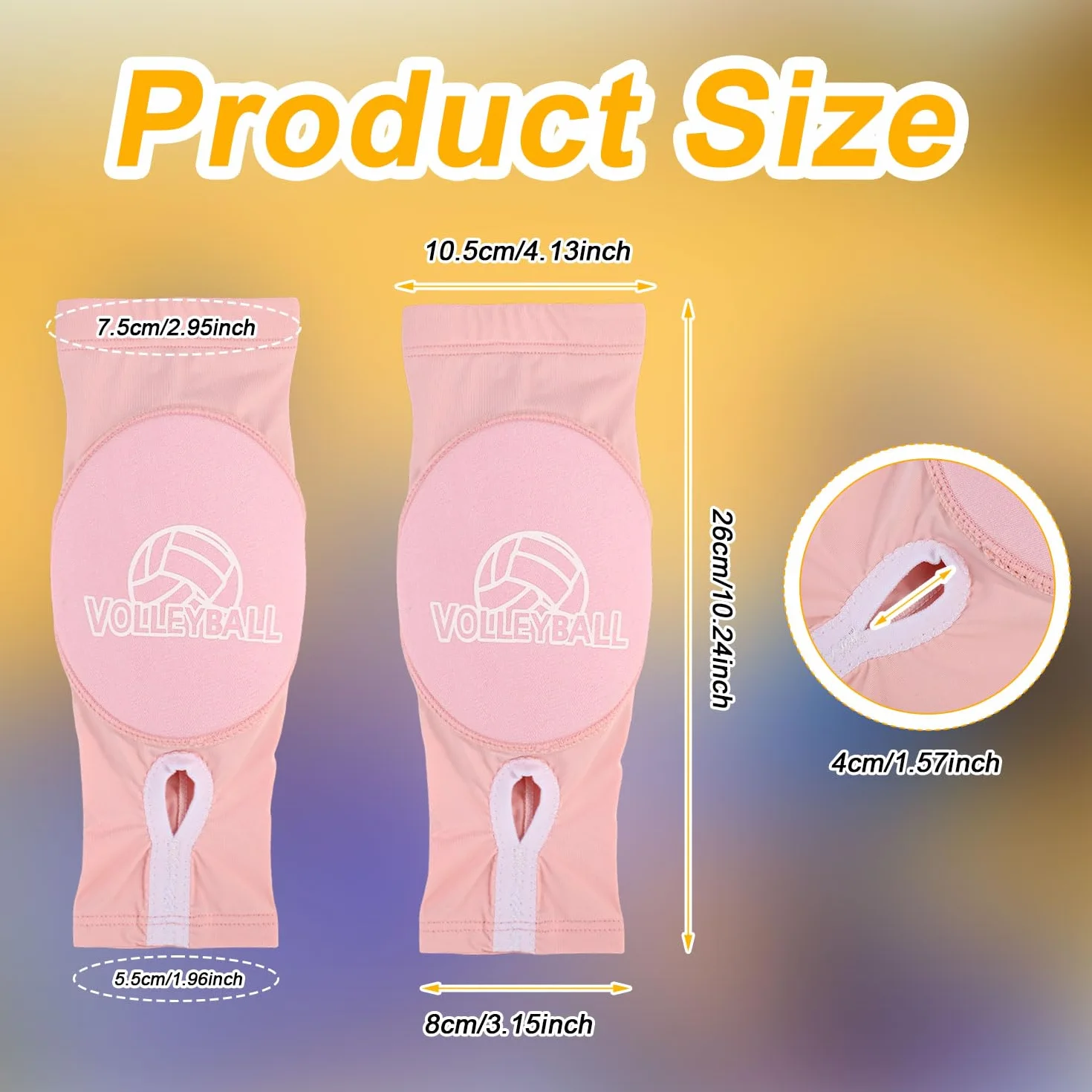 NQEUEPN Manchons de Bras de Volley-Ball, Protège-Bras de Volley-Ball Rose avec Coussinets Protection Trous pour les Pouces Gants Protection pour les Avant-Bras Volley-Ball pour Adolescents Jeunes