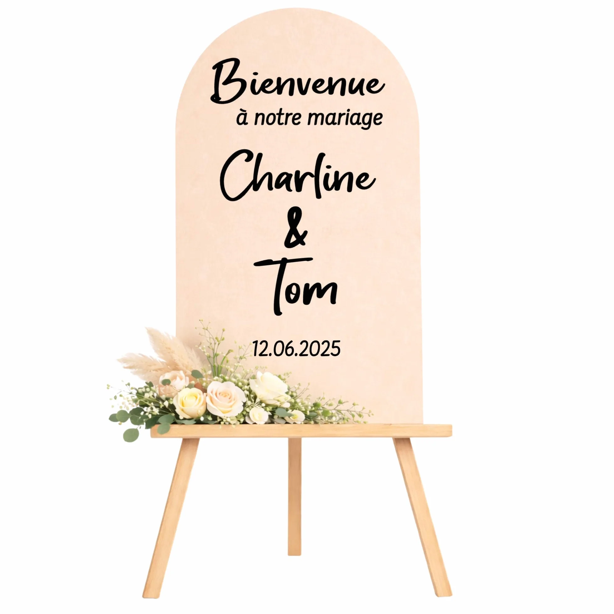 Sticker personnalisé mariage baptême anniversaire décoration événement bois miroir plexiglas fabrication artisanale française