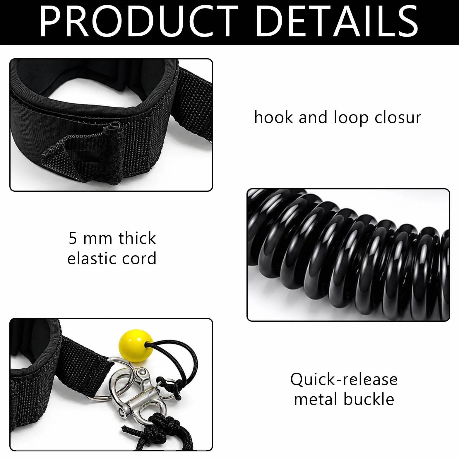 Leash de Surf, Cordon Sécurité Sup, Leashs Spirale Paddle pour Planche Stand up Board Surfboard Kayak