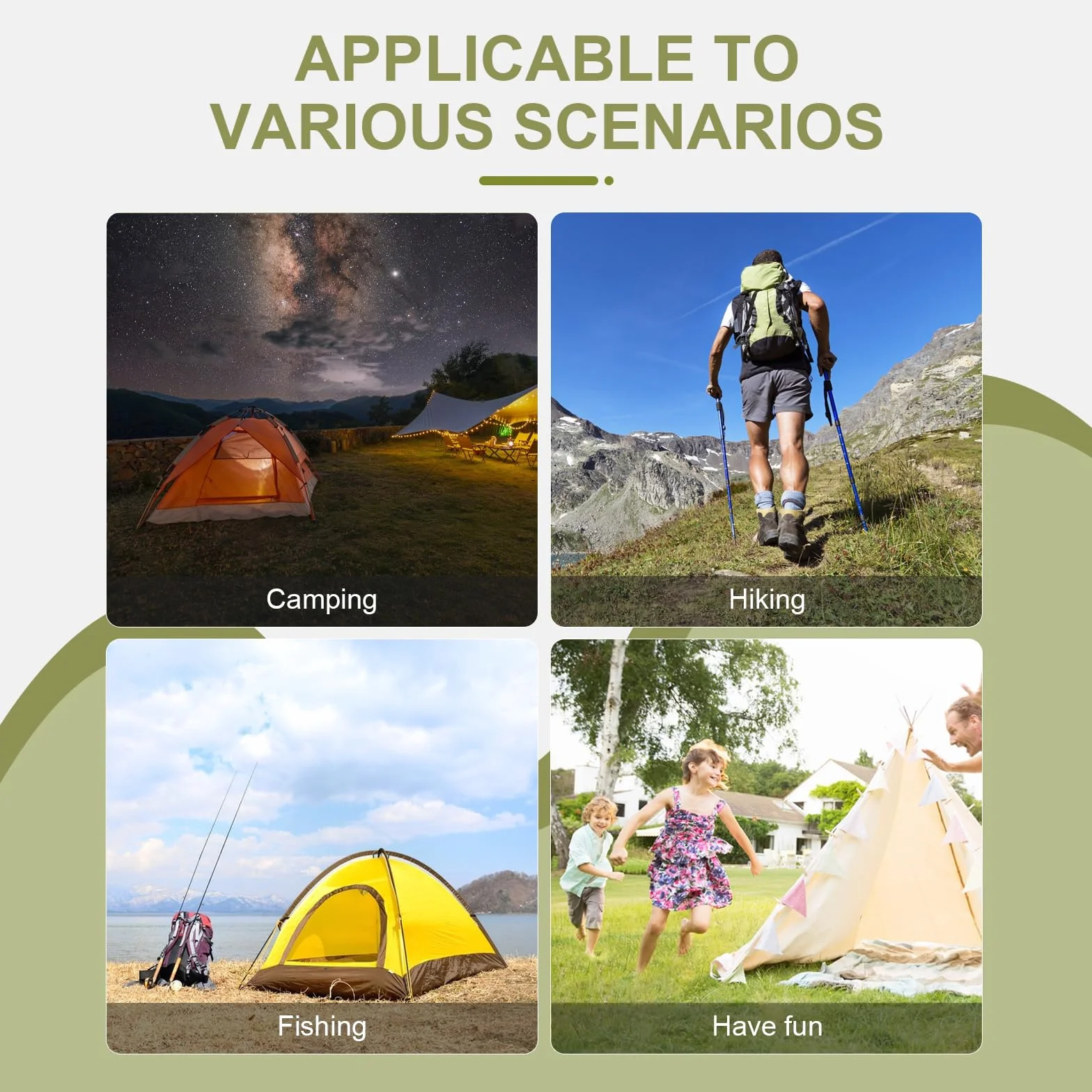 EFUTURETIME Grand Moustiquaire Camping 240X140X110cm, Portable et Léger pour Voyage, Tente Exterieur Anti Moustique avec Porte Zippé, Toit 2 Pans-Vert
