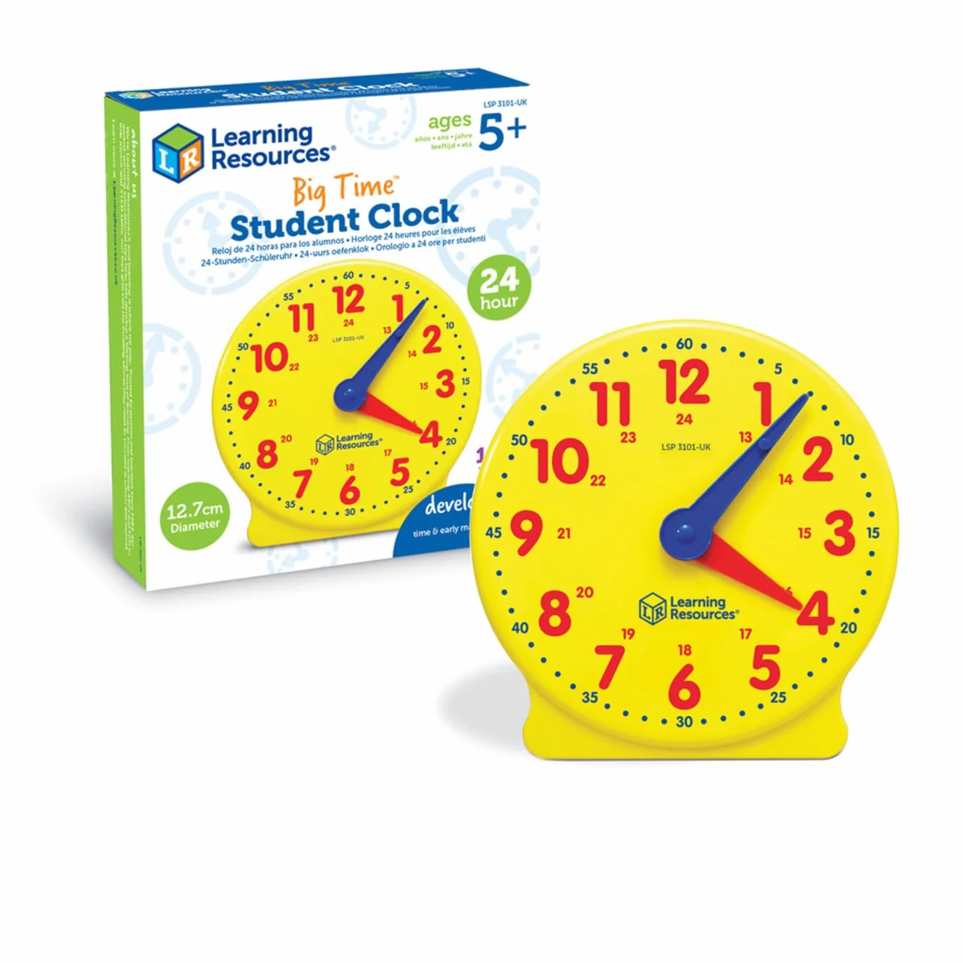 Learning Resources Horloge d'apprentissage 24 Heures Big Time pour Les élèves