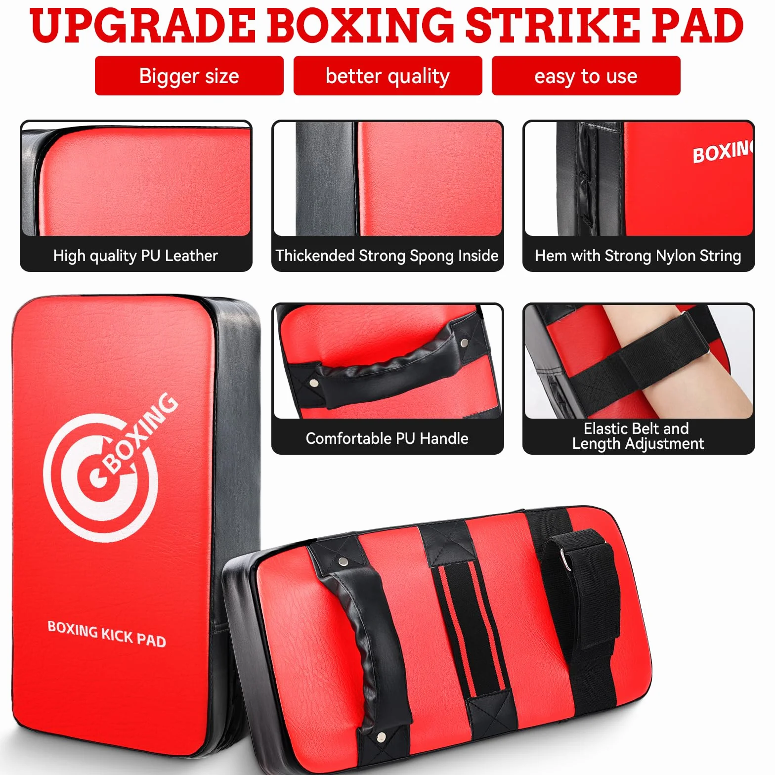 NZQXJXZ Ensemble de Kick Pads pour Enfants et Adolescents – Kick Pad Taekwondo, Patte d’ours Courbée & Double Paddle de Coup de Pied, Accessoire d’Arts Martiaux Sûr pour Boxe,Coups de Poing et de Pied