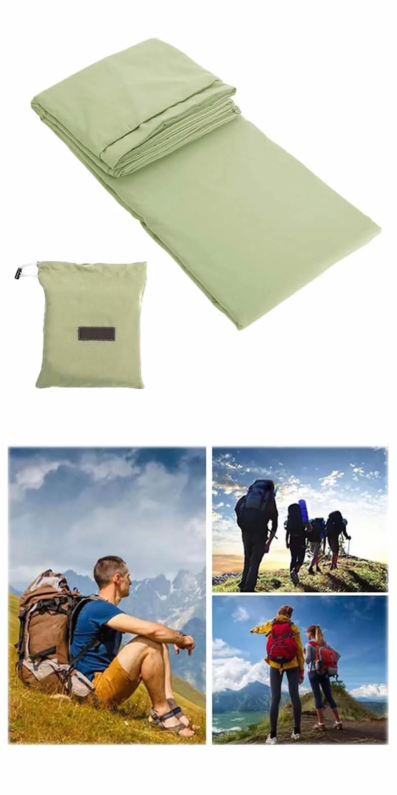 Sac de couchage de refuge ultra léger avec masque pour les yeux et bouchons d'oreille pour été randonnée