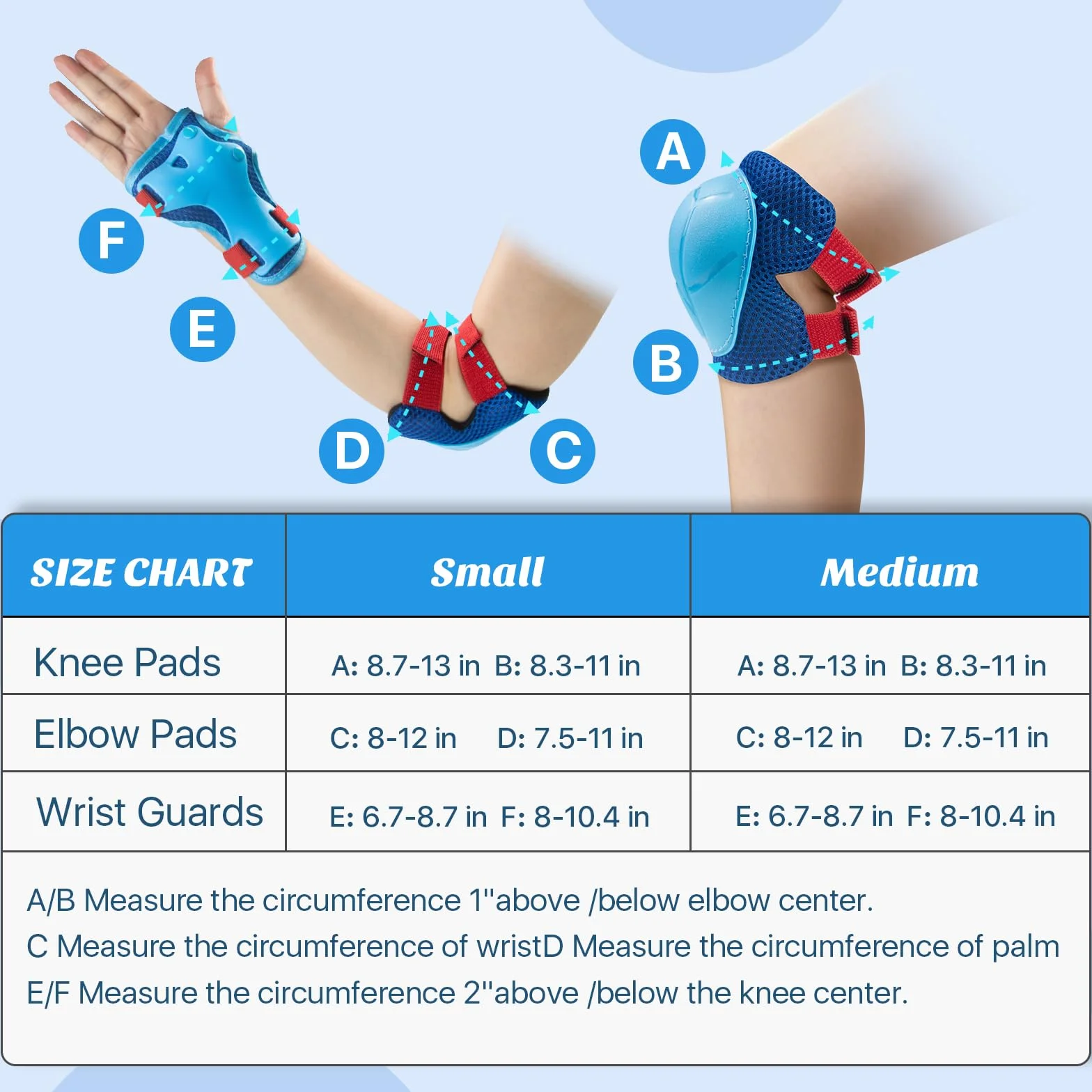CKE Genouillères pour Enfants Genouillères et coudières Ensemble d'équipement de Protection pour genouillères pour Enfants Filles Garçons avec protège-Poignets 3 en 1 pour Le Patinage Cyclisme