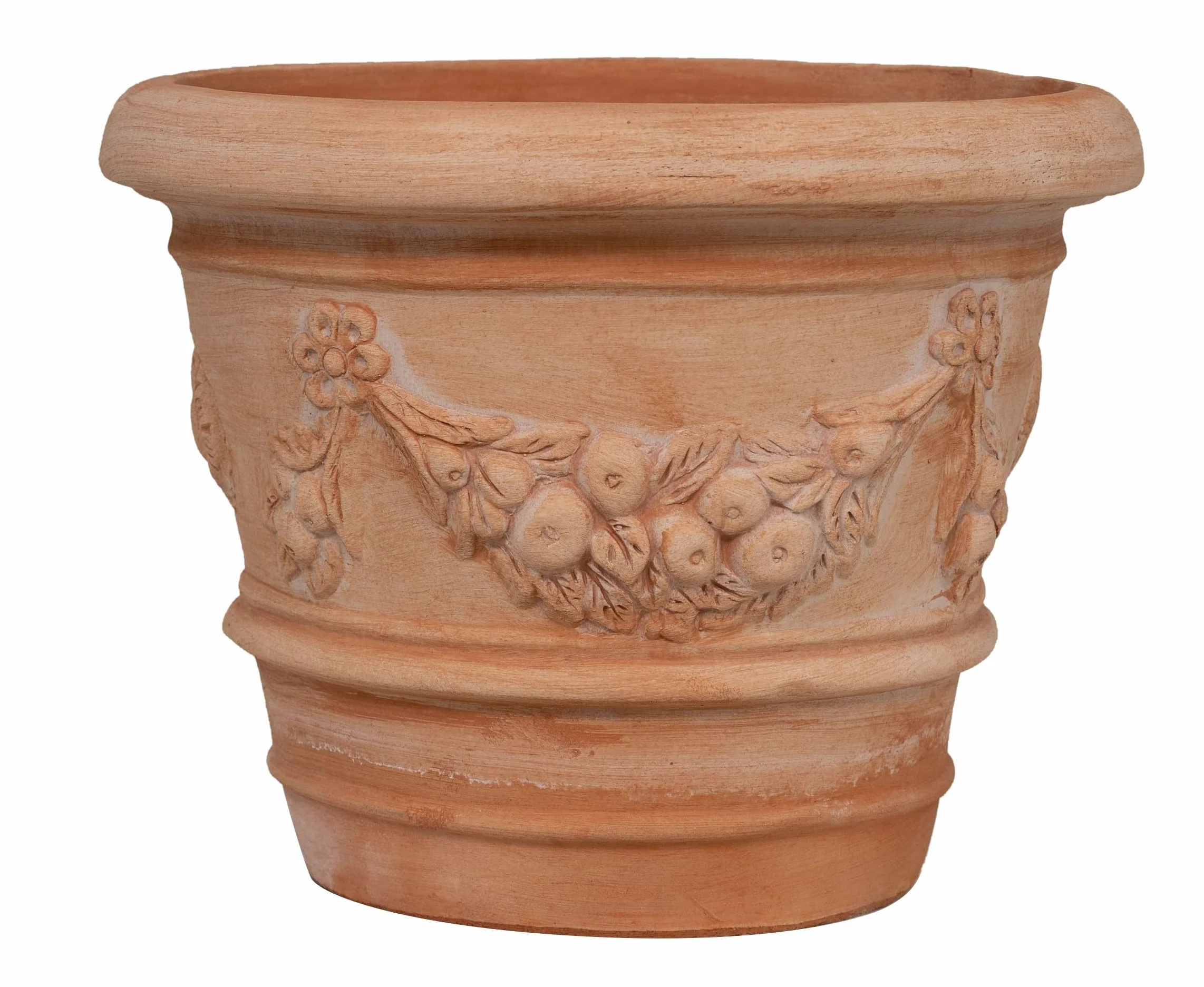 Vase en terre cuite Toscane L40xPR40xH30 - Grand pot extérieur intérieur - Made in Italy