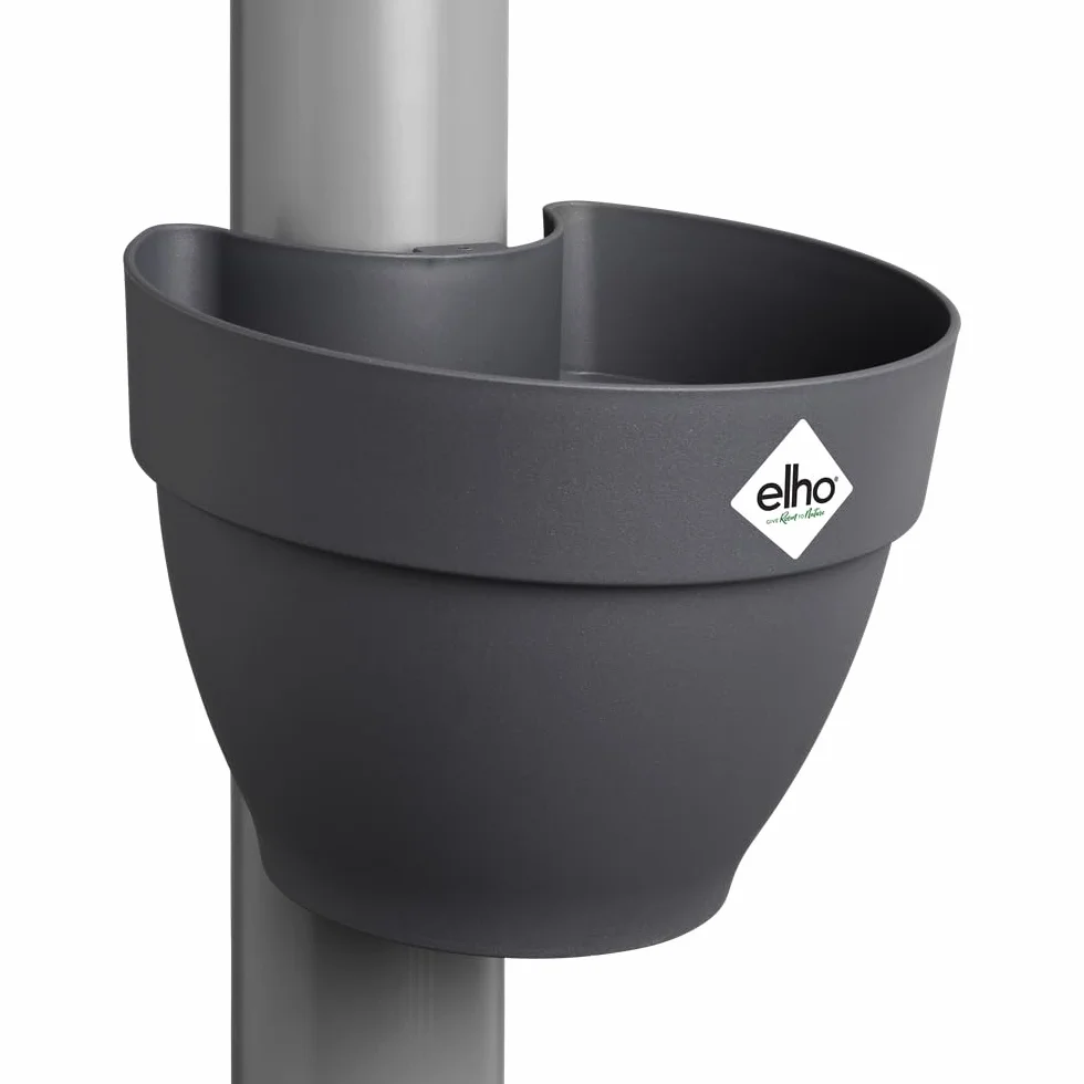 Elho Vibia Campana Pot Gouttière 40 - Doniczka Ø 21.6 x H 16.3 cm - Czarna/Antracyt