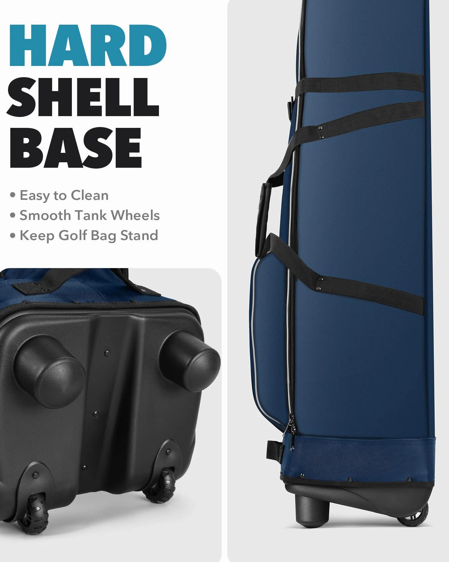 Findway Sac Voyage Golf avec Coussin Amovible Supplémentaire, Housses de Voyage de Golf pour Clubs en Oxford 1680D Résistant à l'usure et Imperméable