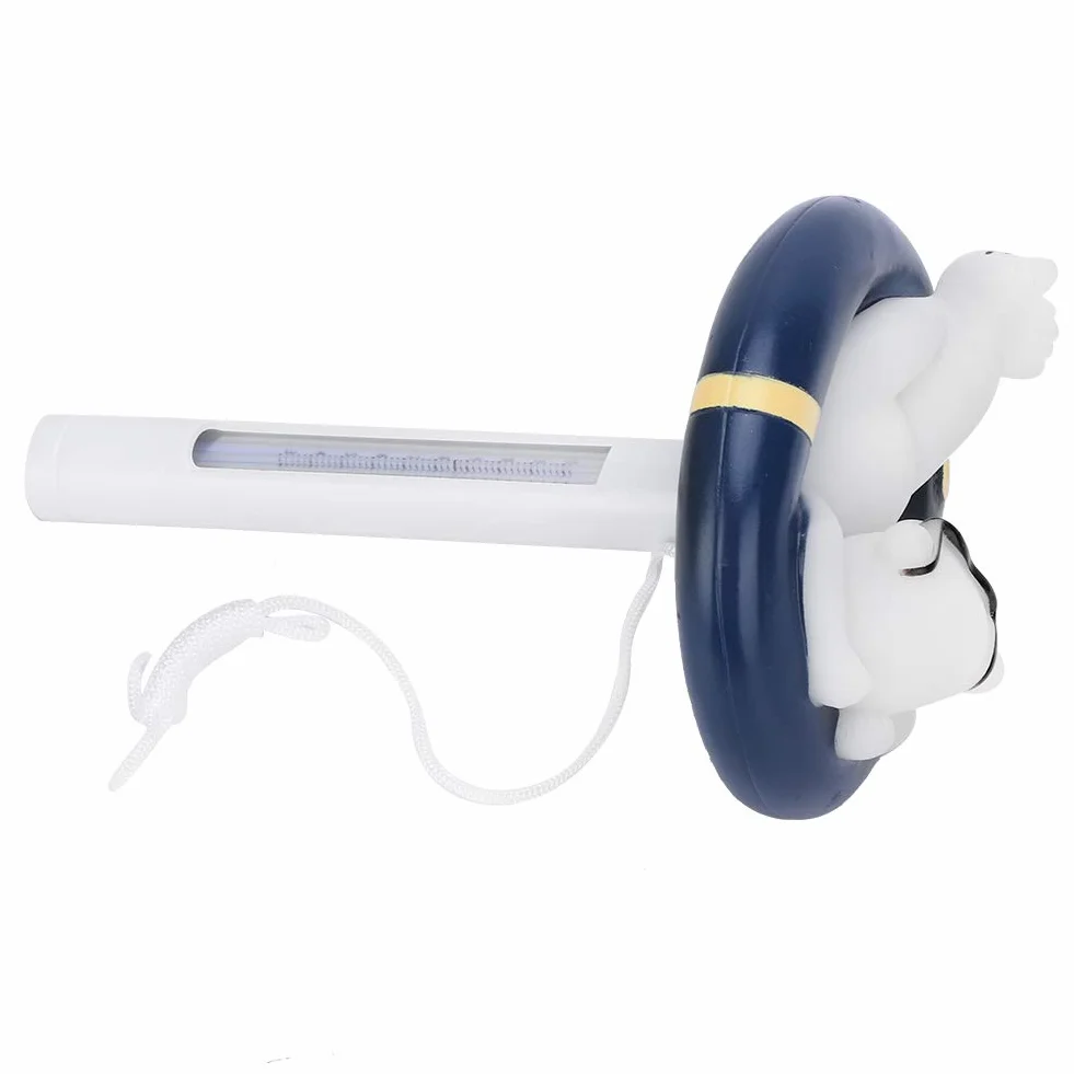 Thermomètre Flottant Ours Dessin Animé pour Piscine Baignoire Température Eau Plastique Incassable