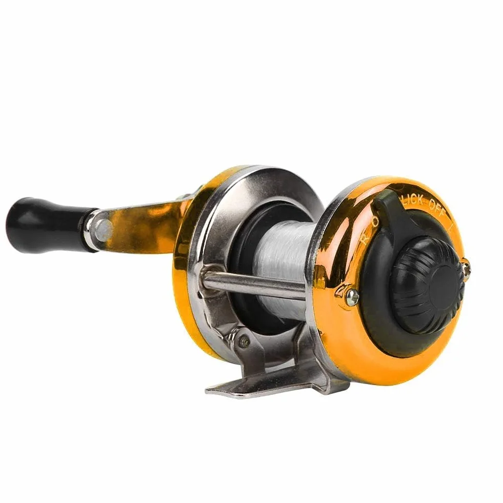 Moulinet de Pêche sur Glace 3.5 Pouces Durable Résistant à la Corrosion Léger Portable Océans Rivière Bleu