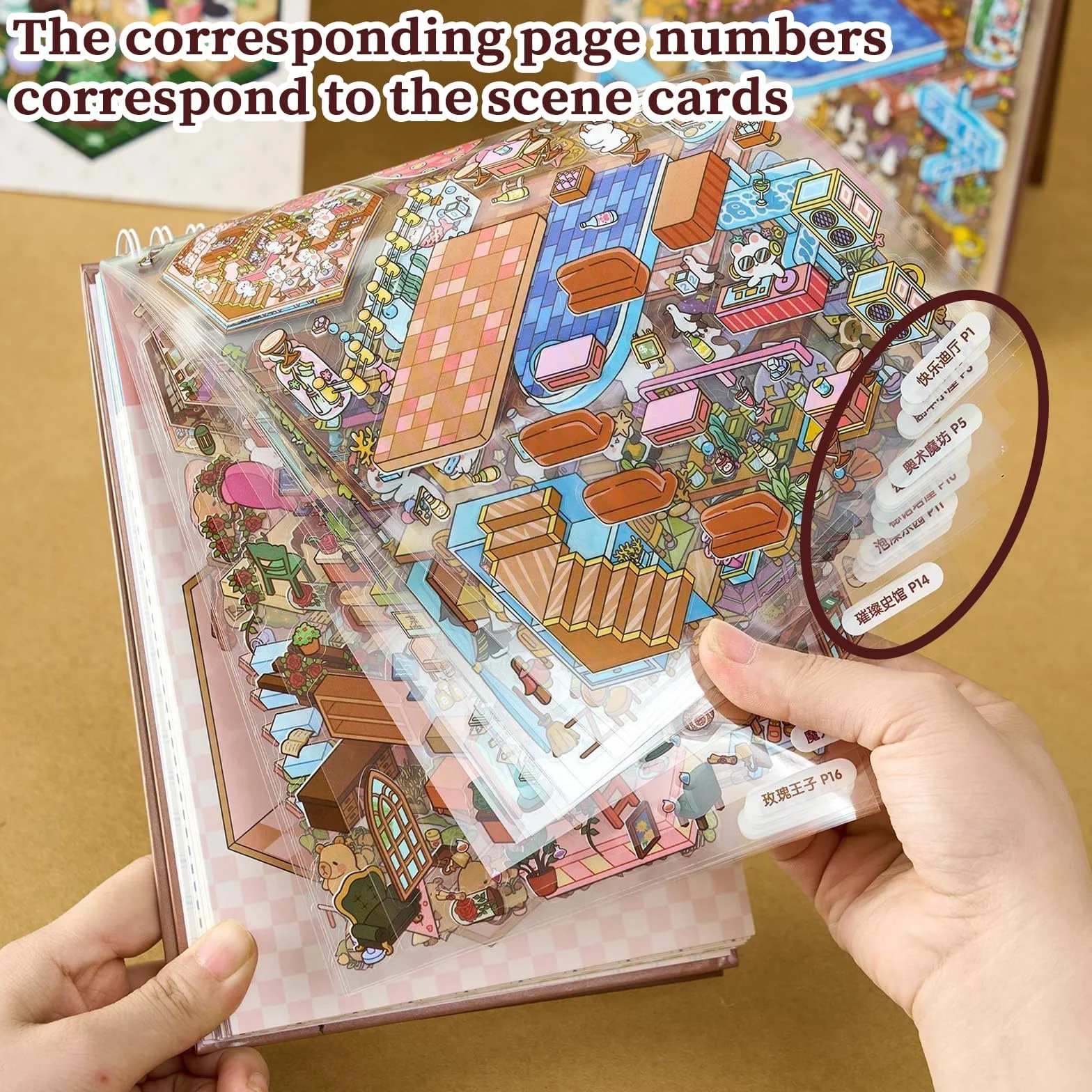 Autocollants 3D Maison – Stickers Scène Miniature DIY Activité Relaxante Adultes Enfants