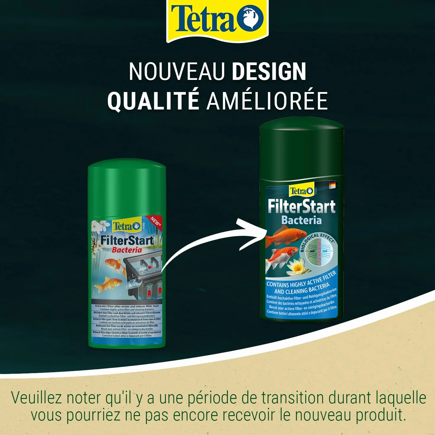 Tetra Pond FilterStart Mélange de Bactéries Filtrantes 500 ml