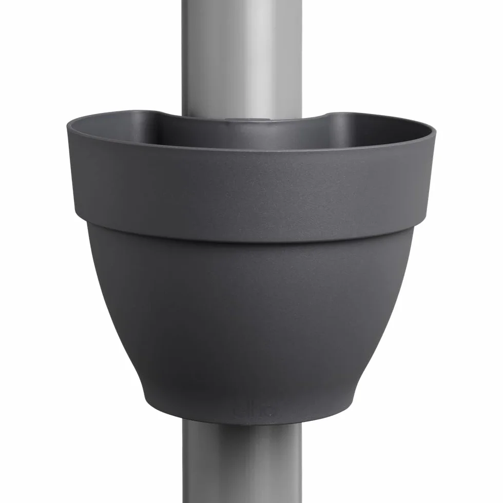 Elho Vibia Campana Pot Gouttière 40 - Doniczka Ø 21.6 x H 16.3 cm - Czarna/Antracyt