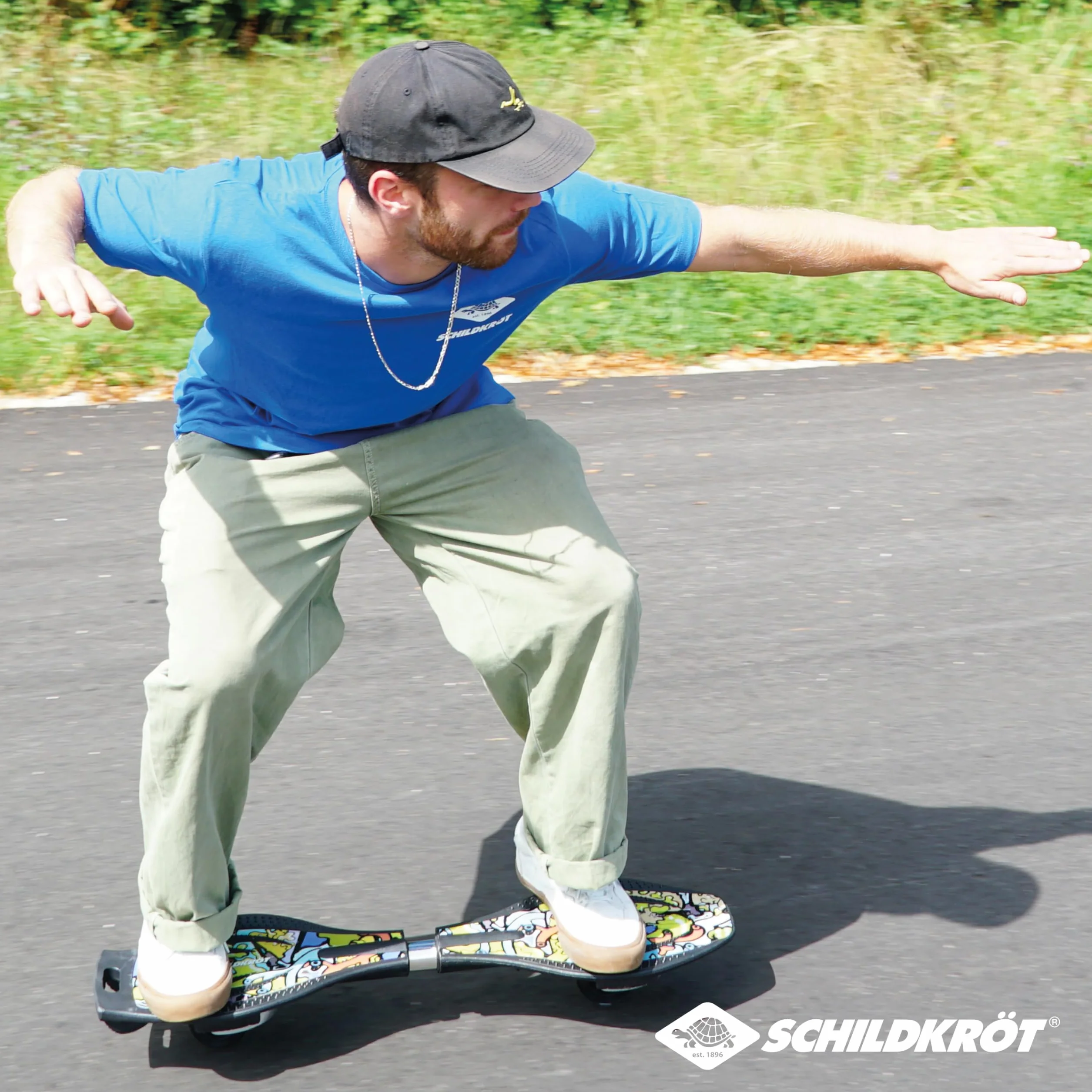 Schildkröt Waveboard Good Vibes, Léger et Maniable, Grande Plateau avec Boutons Antidérapants