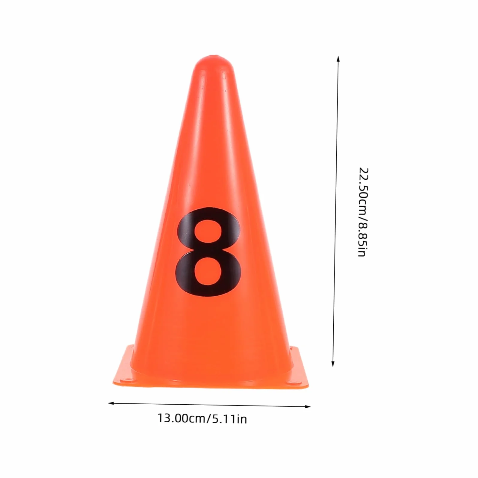 TOYANDONA Lot de 15 Cônes de Sport Blancs avec Logo Numérique Marqueurs pour Entraînement