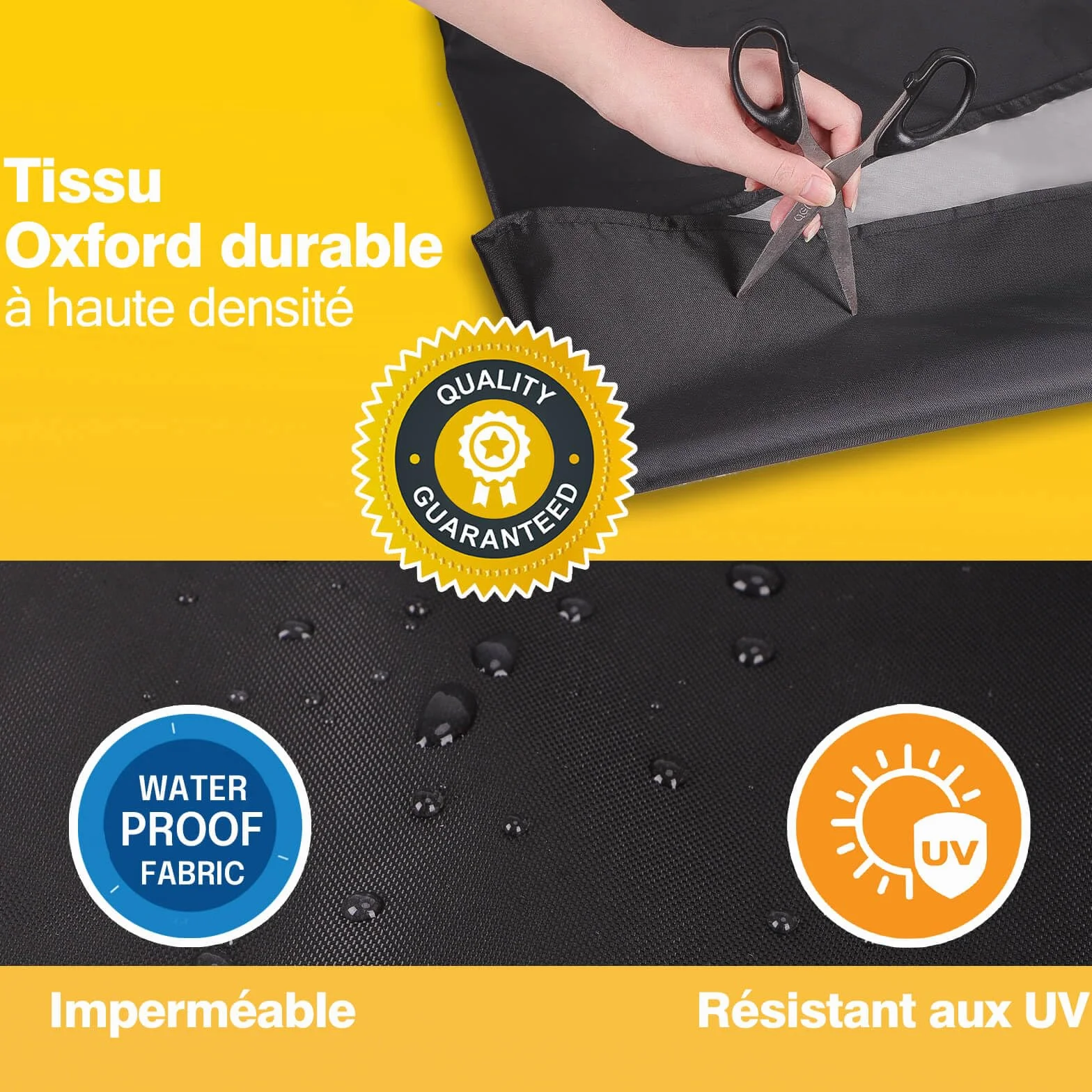 Housse Parasol Déporté Reinalin 265x40/70/50 cm Tissu Oxford Anti-UV Coupe-Vent
