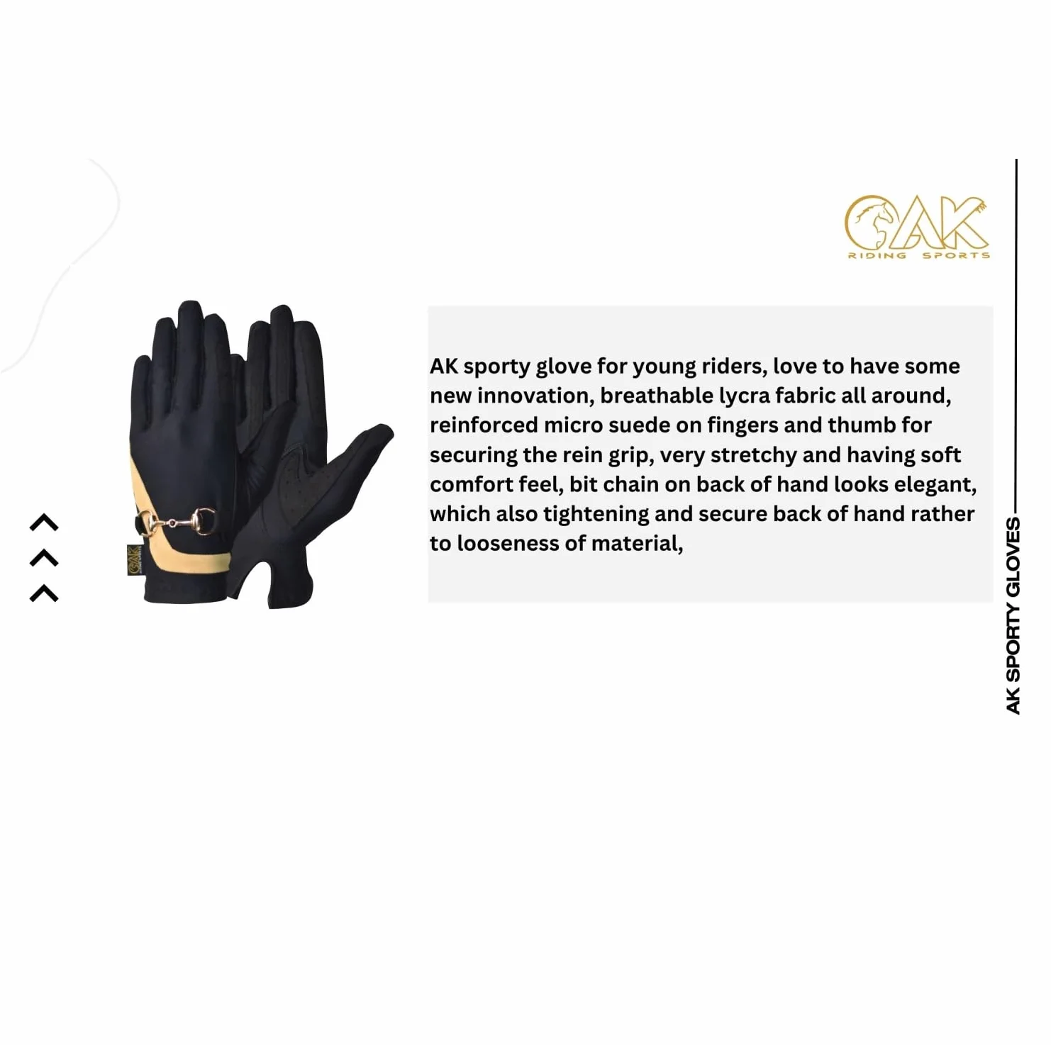 AK Gants d'équitation Gants d'équitation pour Femme avec chaîne d'embouts Gants de Course Horse Riding Gloves AKRS-6119