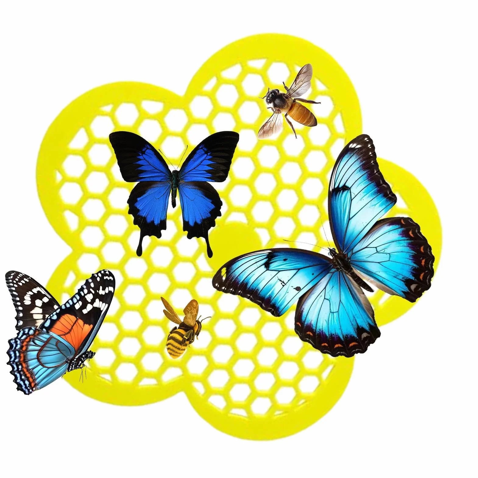 Île d'abeille Flottante - Station d'eau d'abeille pour Jardin, Décor de Gaspillage d'Hydratation en Forme de Fleur