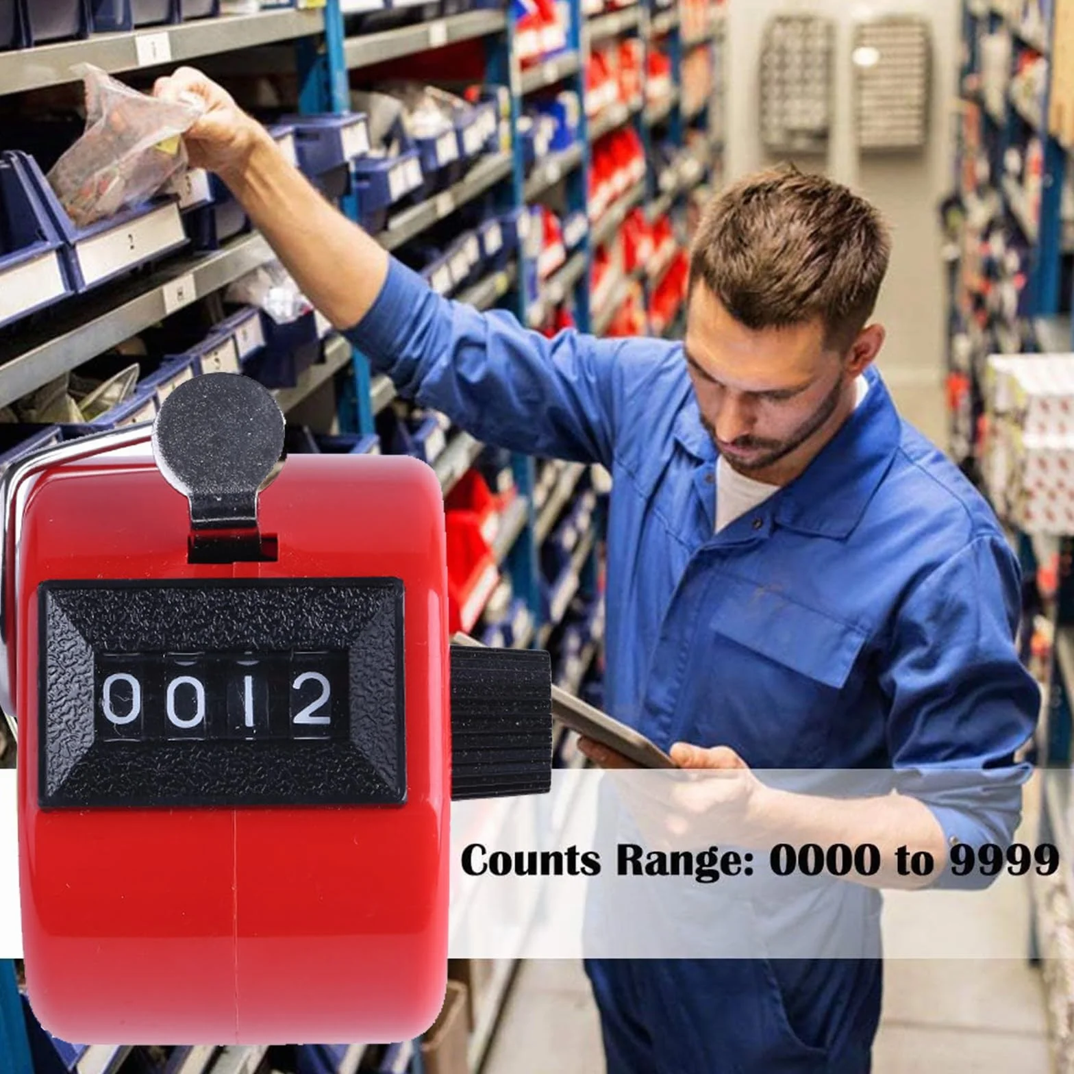 Compteur Manuel 4 Chiffres Golf en Métal, Compteur de Tours à Main