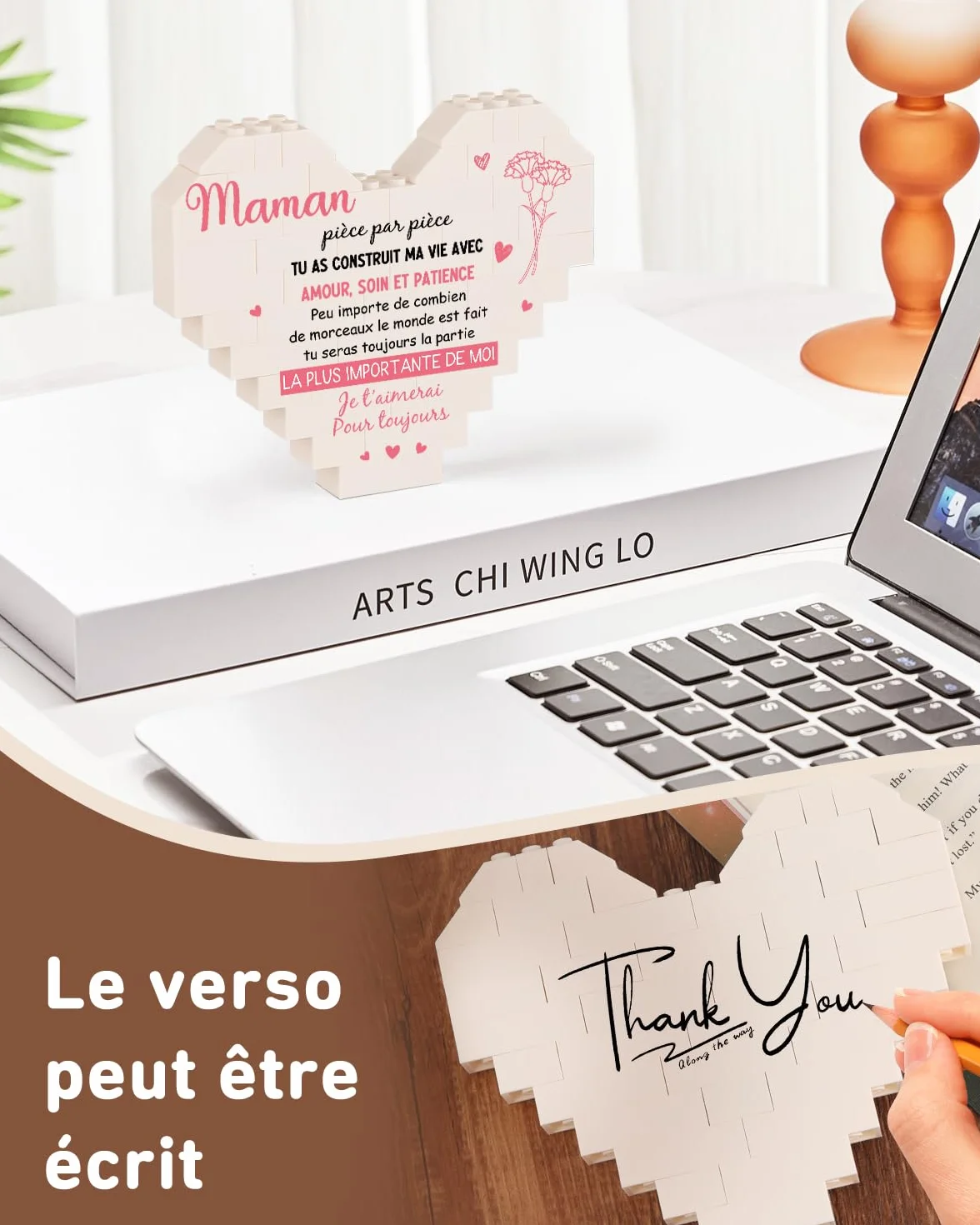 Cadeau Maman Ornement Cœur Décoratif Anniversaire Fête des Mères Fils Filles