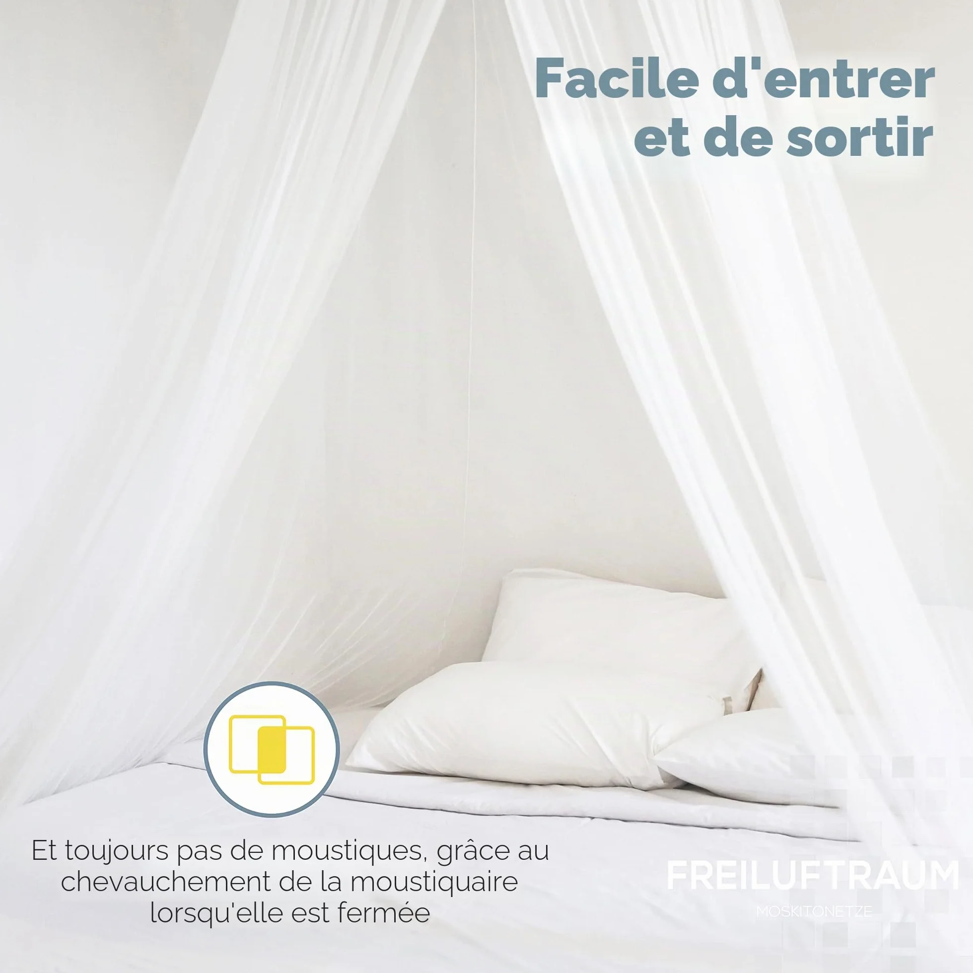 Moustiquaire pour lit Simple et lit d'enfant - 0,60 m x 2,4 m x 12 m (Blanc) Moustiquaire à Mailles serrées pour Le Voyage et la Maison, Protection fiable Contre Les Insectes et baldaquin