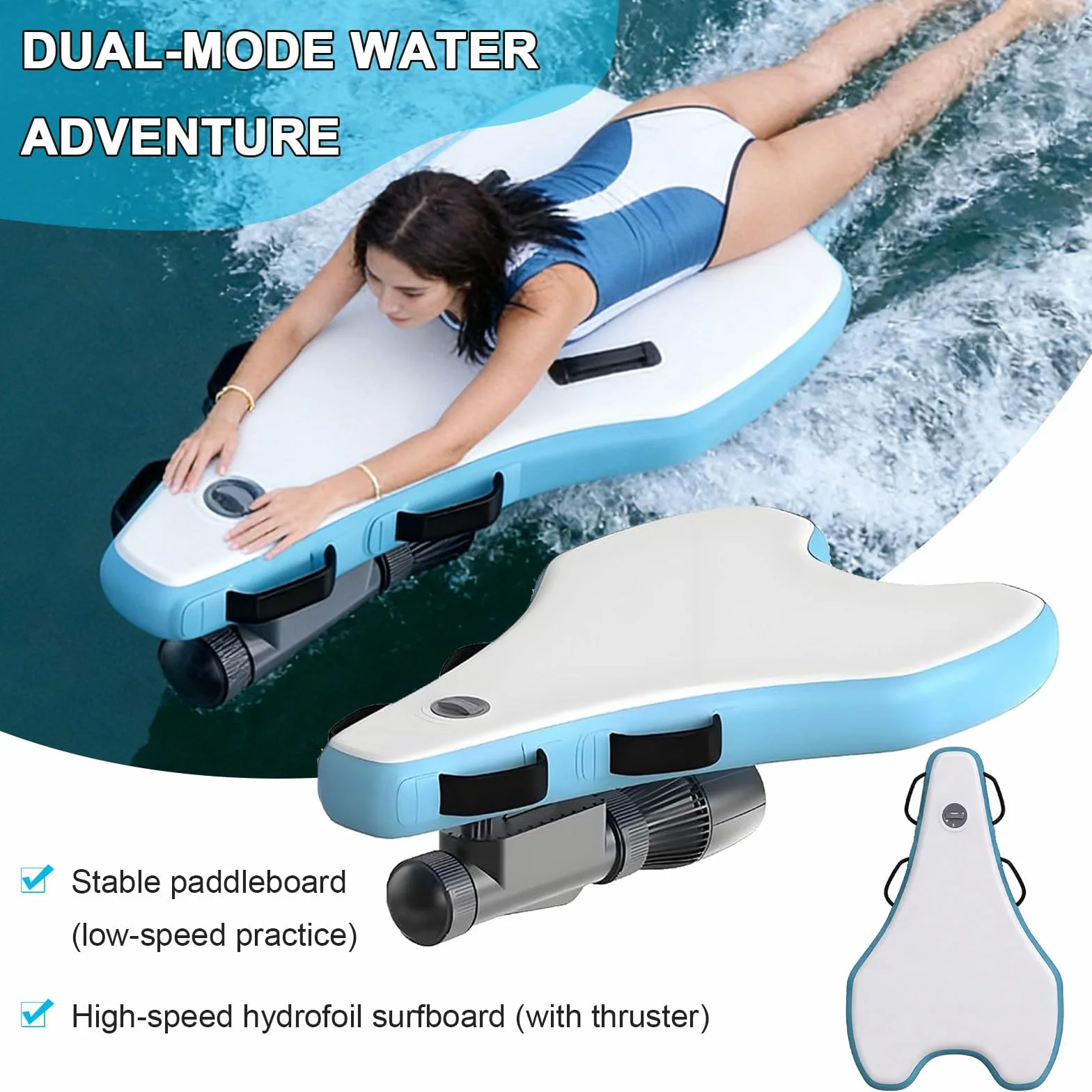 Planche de Surf électrique 500 W / 700 W avec Moteur, propulseur sous-Marin 24 V, Batterie pour ailerons de Surf et de Sup, pour Planche À Pagaie, Kayak, Bateau Pêche 700W
