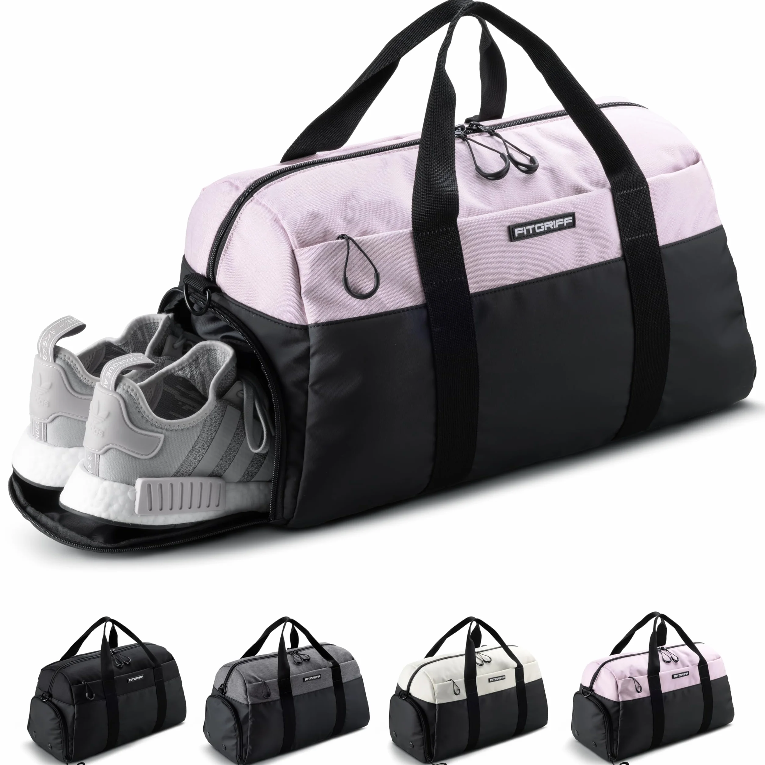 Fitgriff® Sac de Sport Homme Femme V2 avec Compartiments Chaussures et Humide pour Gym Fitness Voyage