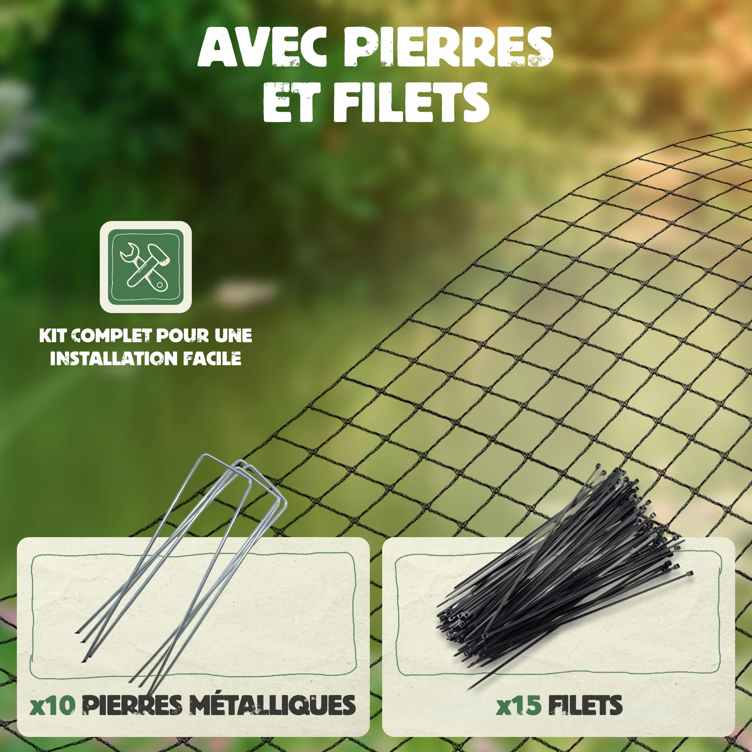 LAINFELD Filet d'étang à mailles fines 2 x 5 m Résistant aux intempéries et aux UV Filet de balcon contre les pigeons et les hérons