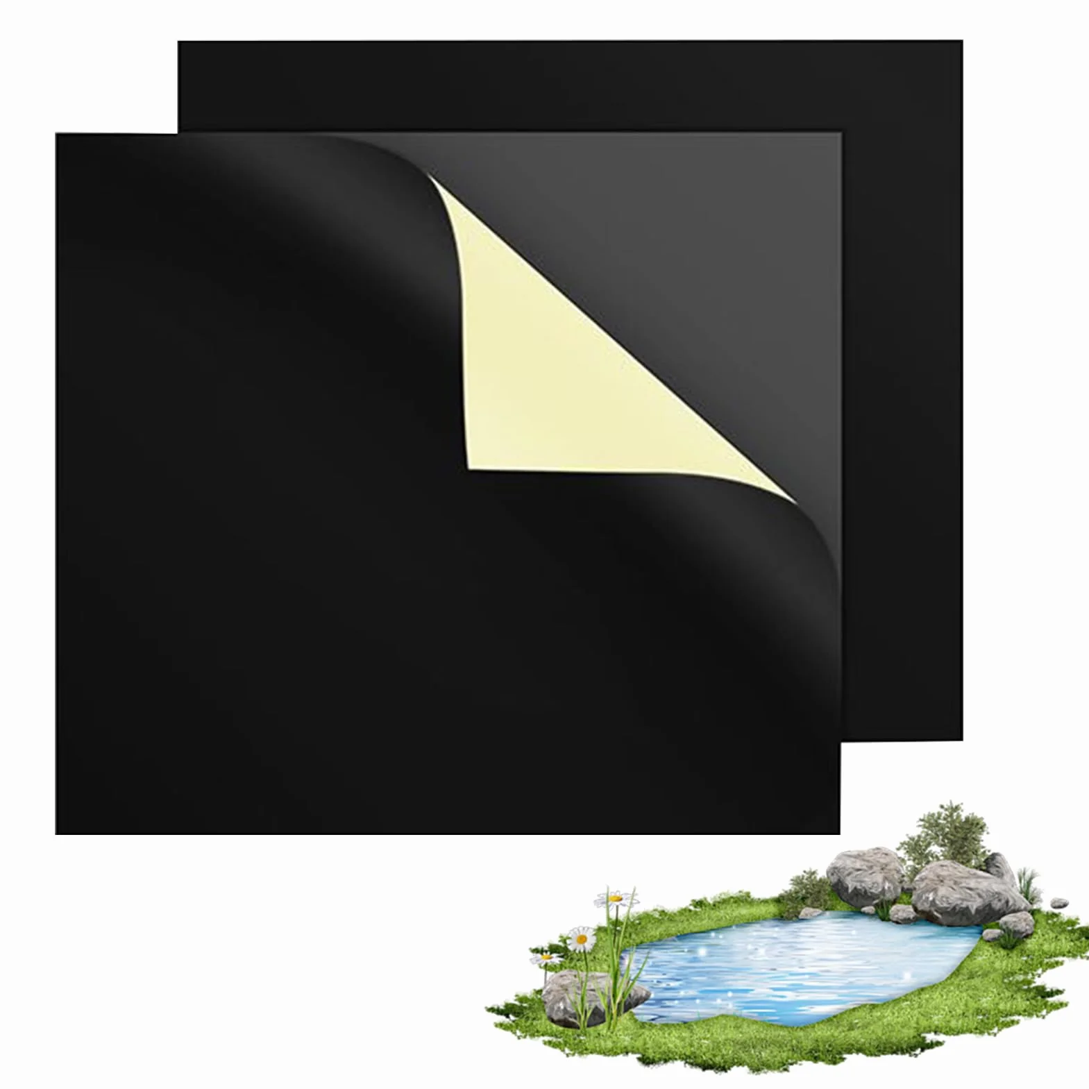Kit de réparation de revêtement de bassin 20,3 x 20,3 cm ruban d'étanchéité flexible étanche
