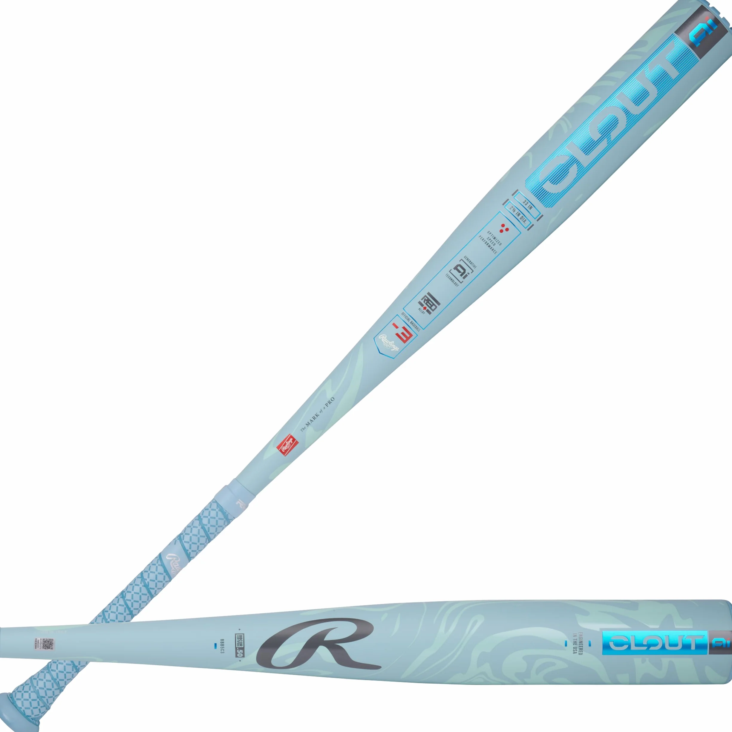 « Rawlings | 2025 | Batte de Baseball Clout AI | BBCOR | -3 Gouttes | Corps de 2 5/8" | 1 pièce. Alliage
