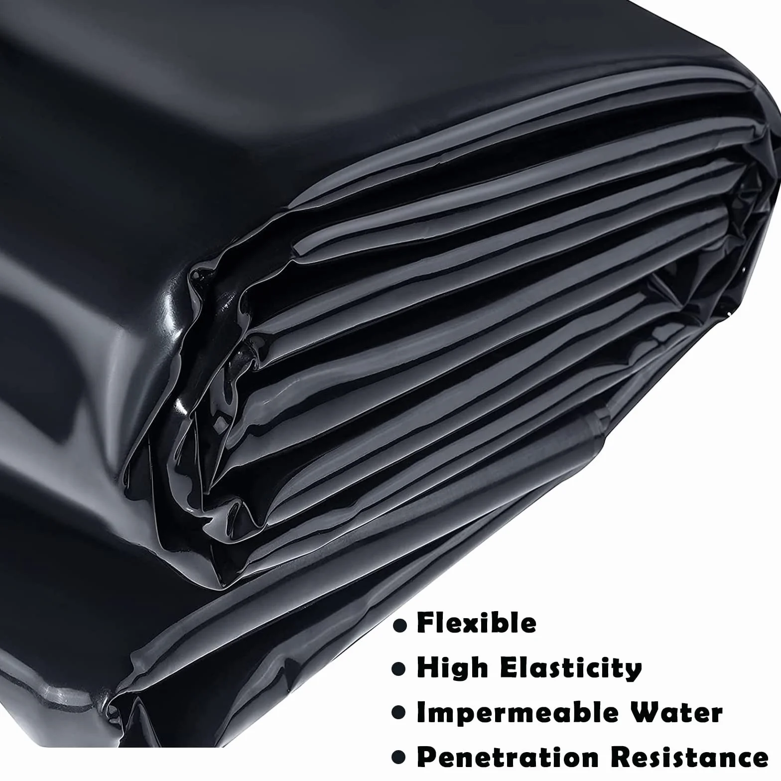 PALUDO Bâche pour Étang PVC Noire 2M X 2M Liner Flexible Durable pour Bassin Poisson Jardin