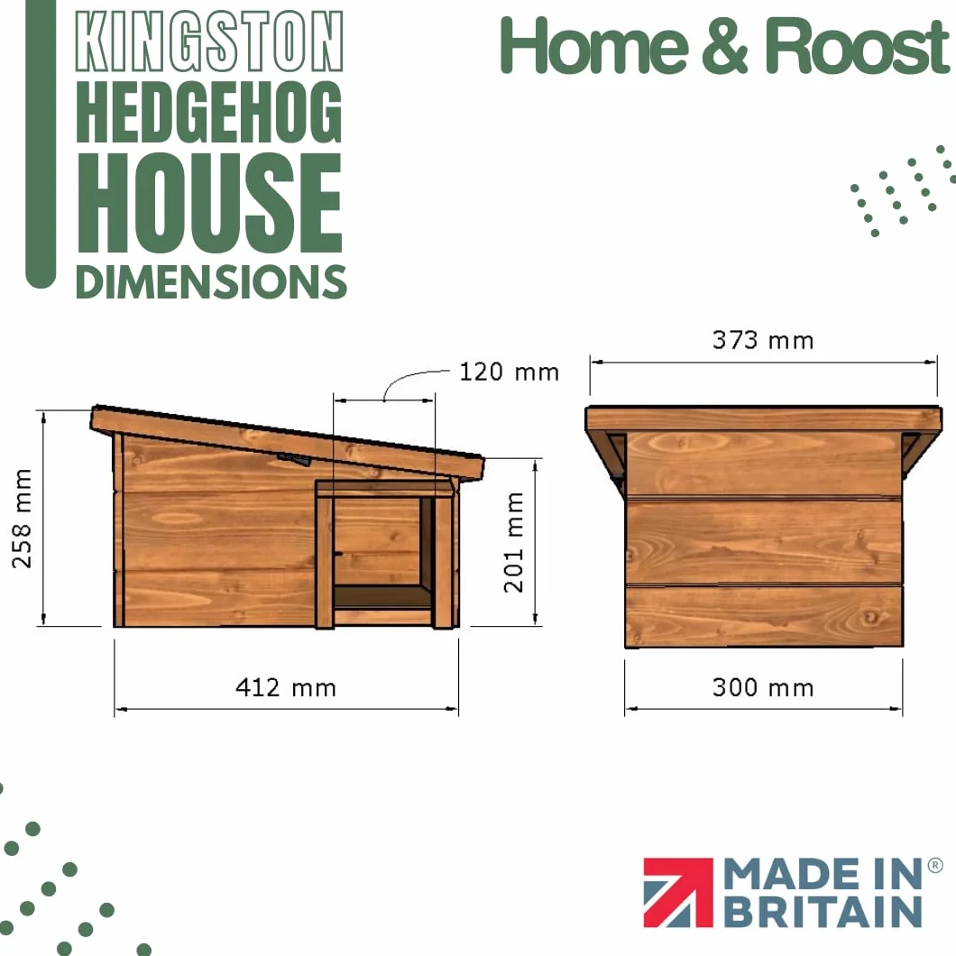 Maison pour hérissons The Hutch Company Refuge en Bois Massif