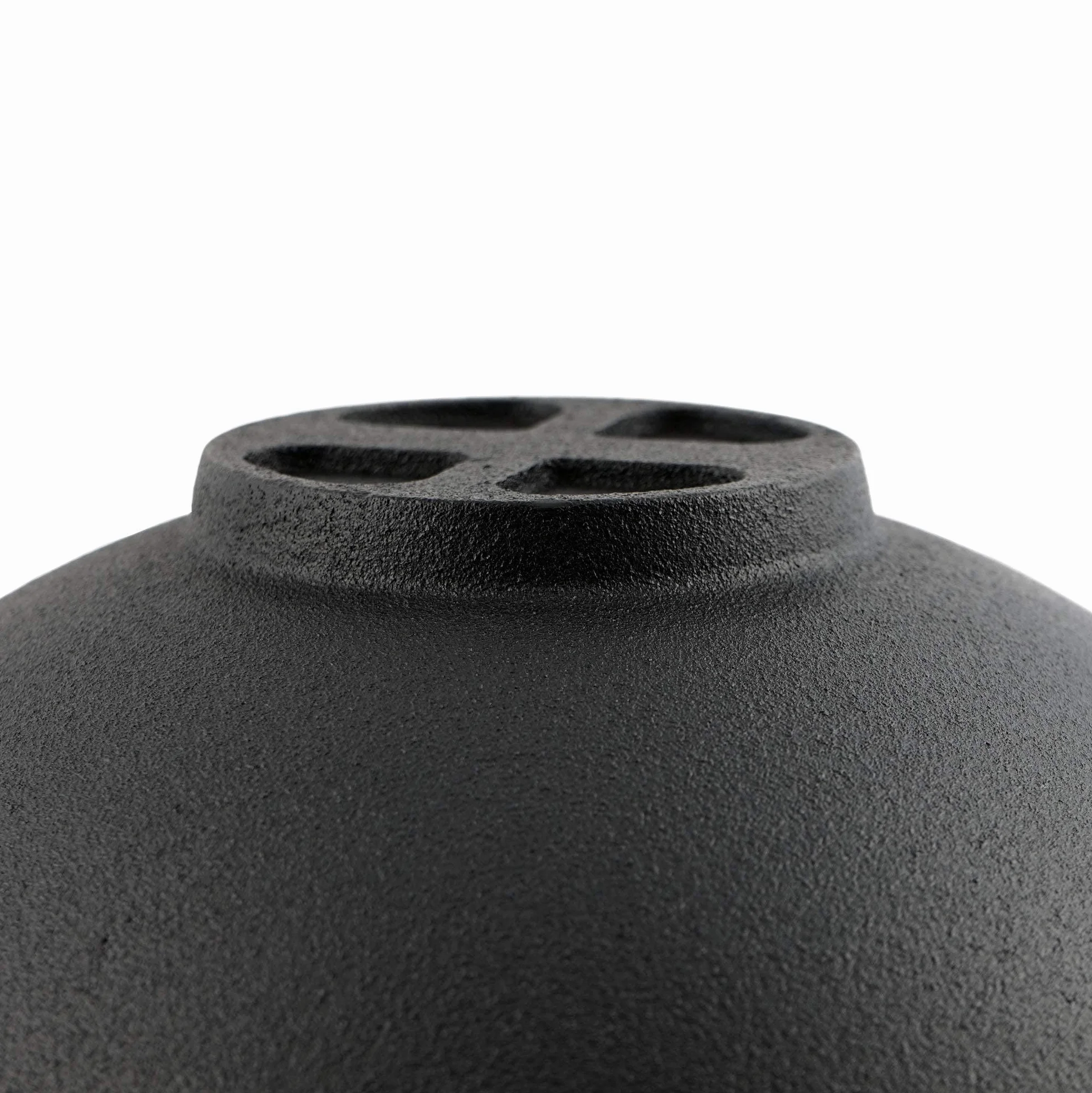 BBQ-Toro Kazan | Cocotte en fonte avec couvercle | Casserole traditionnelle en fonte | Avec fond aplati | Wok noir (12,1 litres)
