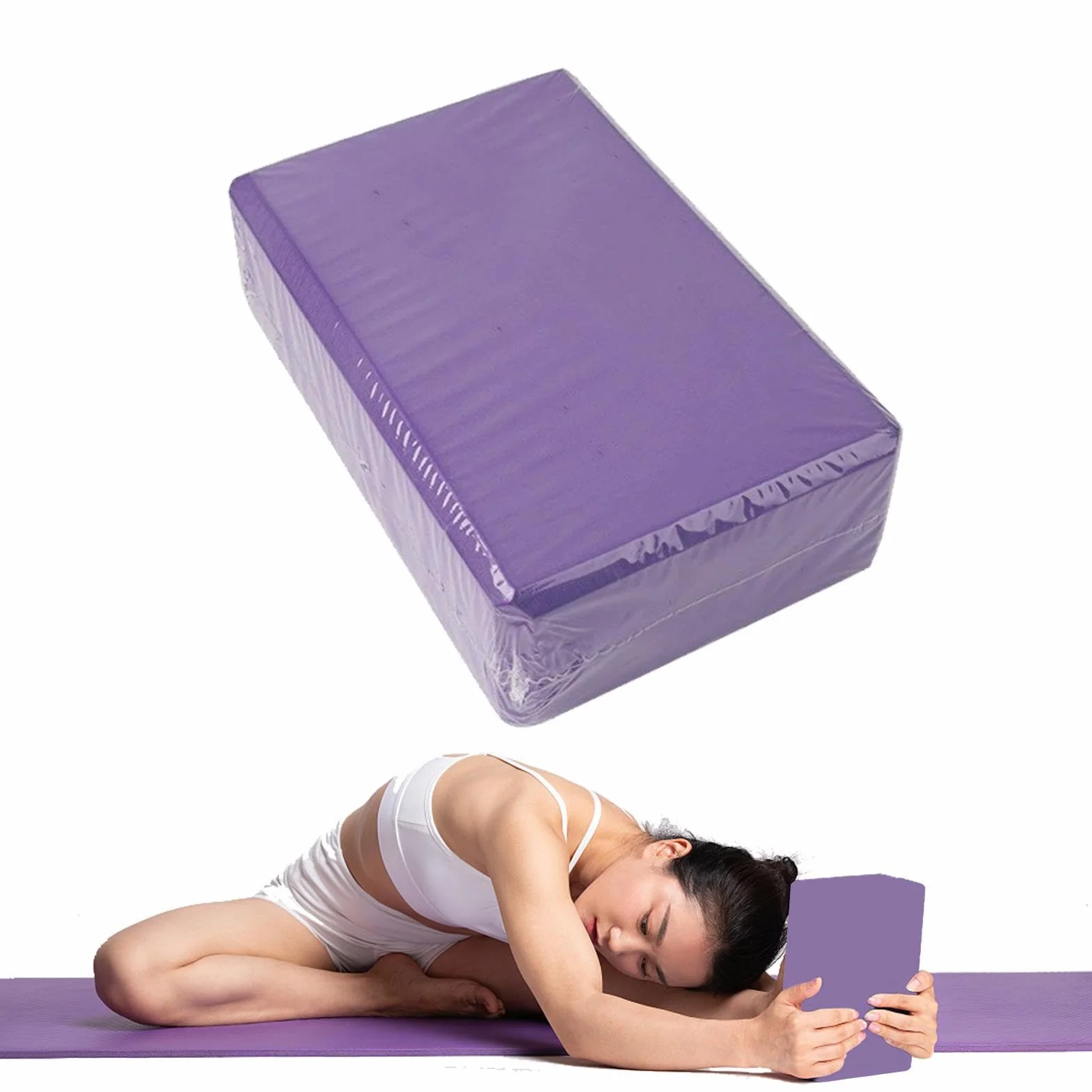 Blocs De Yoga En Mousse EVA Haute Densité | 2 Pièces Blocs De Danse Pour Étirements Et Fitness | Léger Antidérapant Brique De Sport Pour Équilibre, Hot Yoga, Débutants, Gym, Sports À Domicile