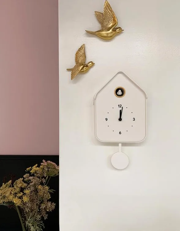 Horloge Coucou Blanc 20.6x39cm