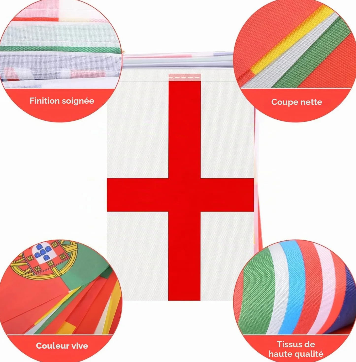 AhfuLife 48 Drapeaux du Monde Coupe du Monde Football 2026, Drapeaux République Tchèque Bosnie-Herzégovine Suède, 14 x 21 cm
