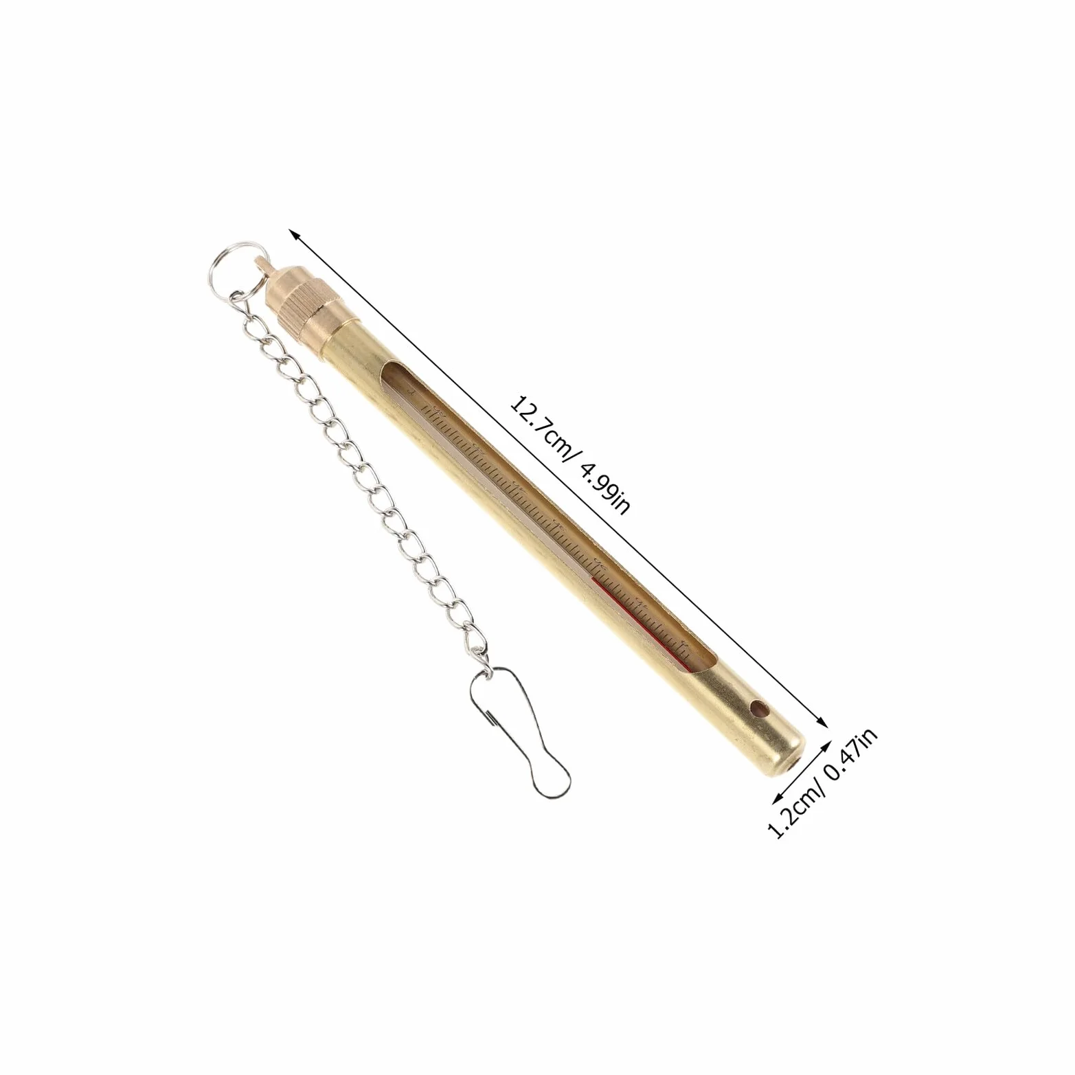 Thermomètre pour Eau de Rivière en Cuivre 0-60℃ – Manomètre de Température pour Pêche en Extérieur, Compact et Résistant aux Intempéries