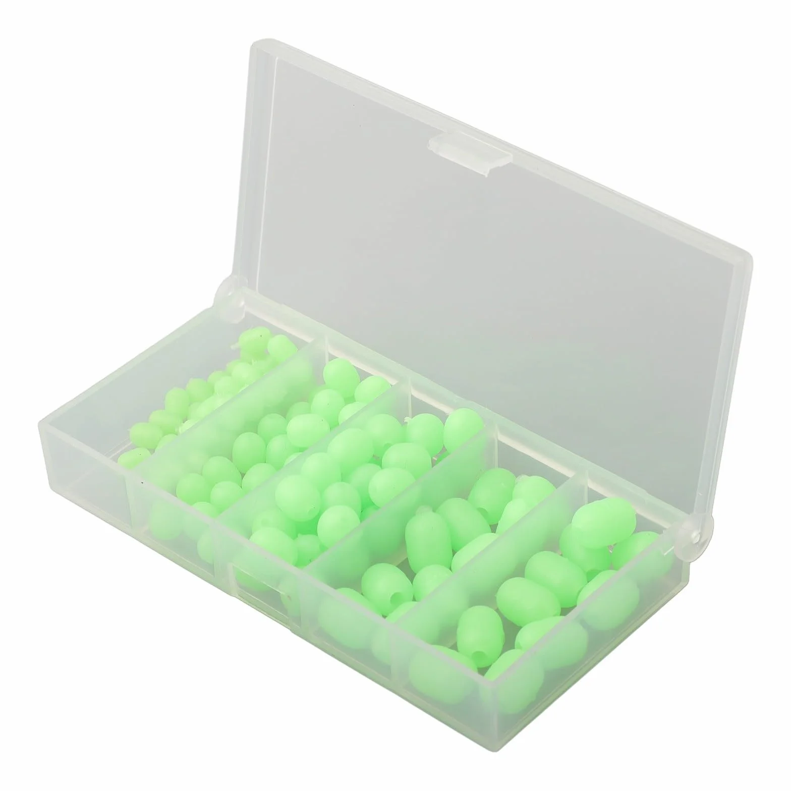 Perles de pêche lumineuses en plastique souple lot de 100 flotteur ovale pêche de nuit mer eau douce
