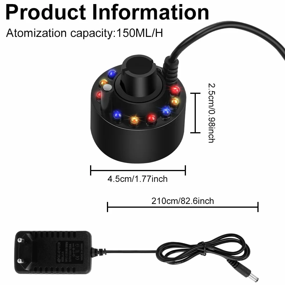 HOTUT Brumisateur Ultrason Halloween LED, Nébuliseur à Ultrasons pour Halloween