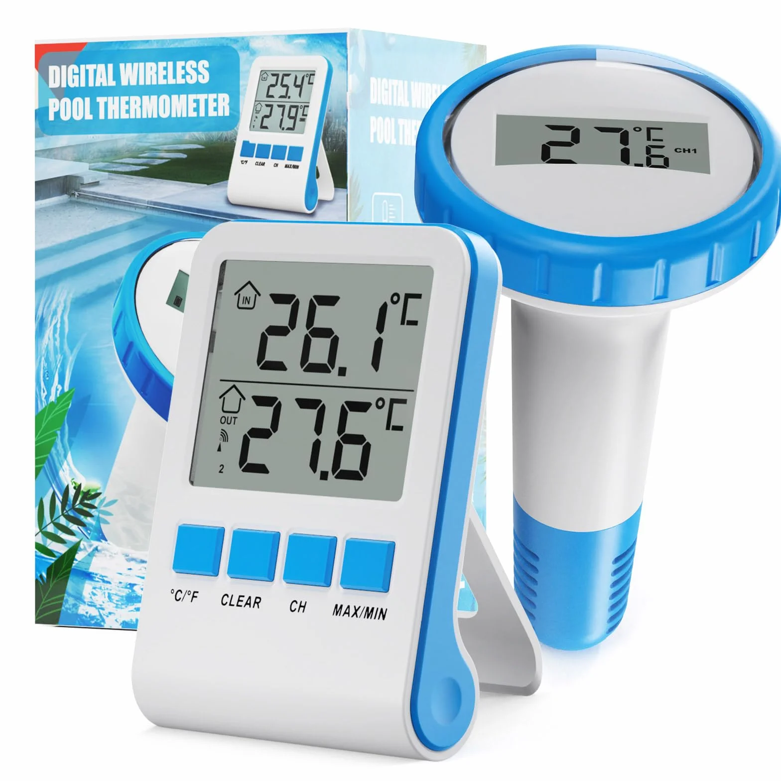 Thermomètre Piscine RF433 Connecté Sans Fil IPX8 Numérique