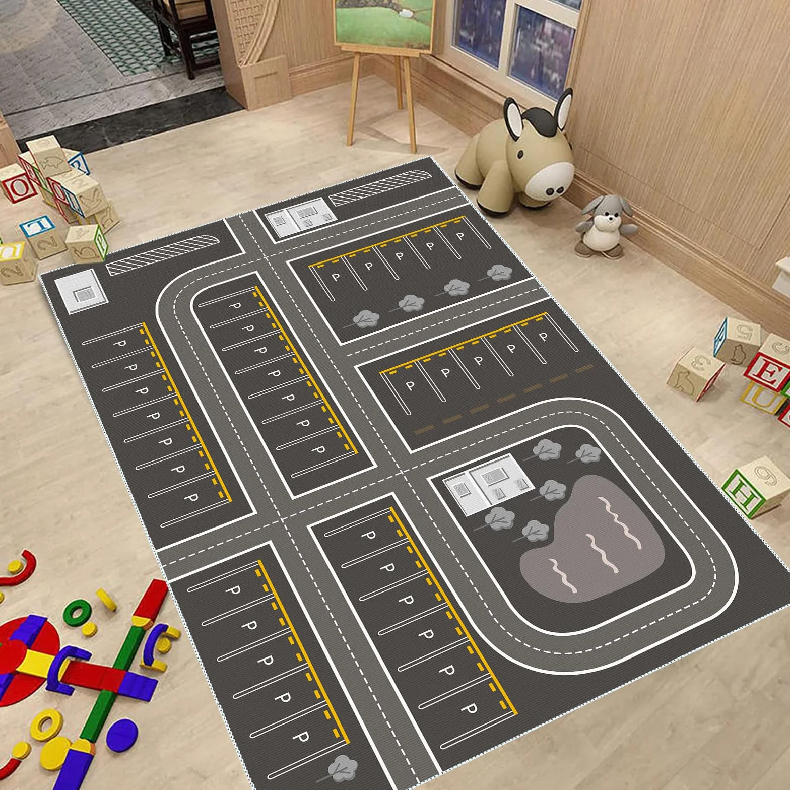 Tapis de Voiture Large Antidérapant Lavable pour Chambres Garçons Filles