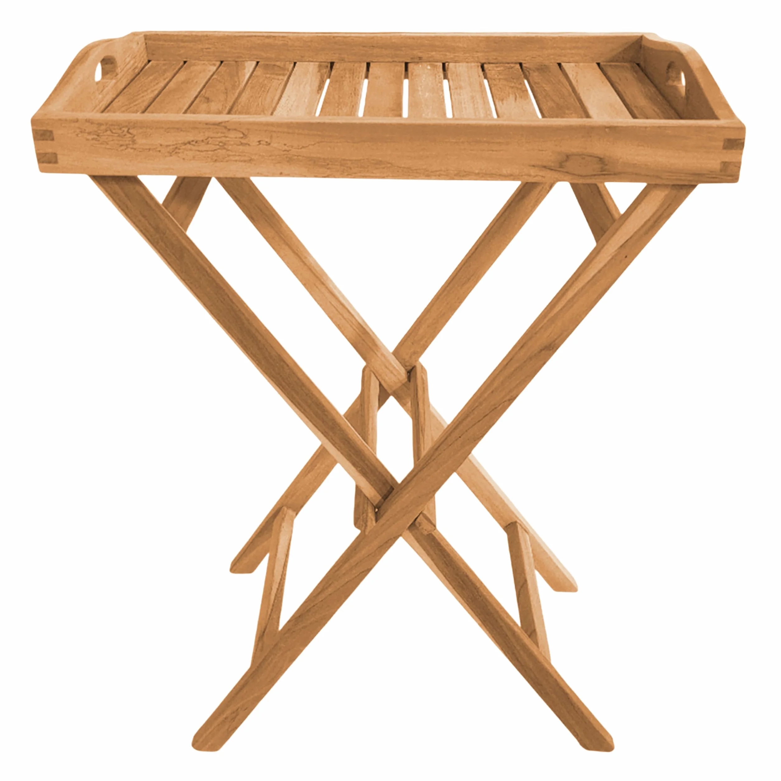 AXI Lora Chariot de Service Teck Plateau Amovible 93x62x84 cm