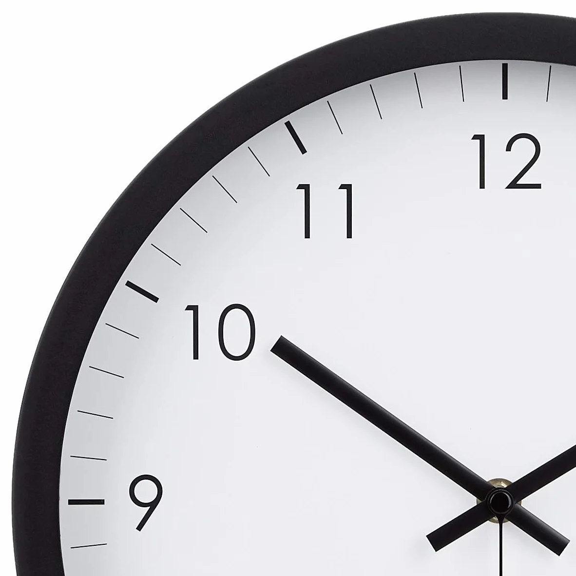 Amazon Basics Horloge Murale Ronde 30.5 cm Noire