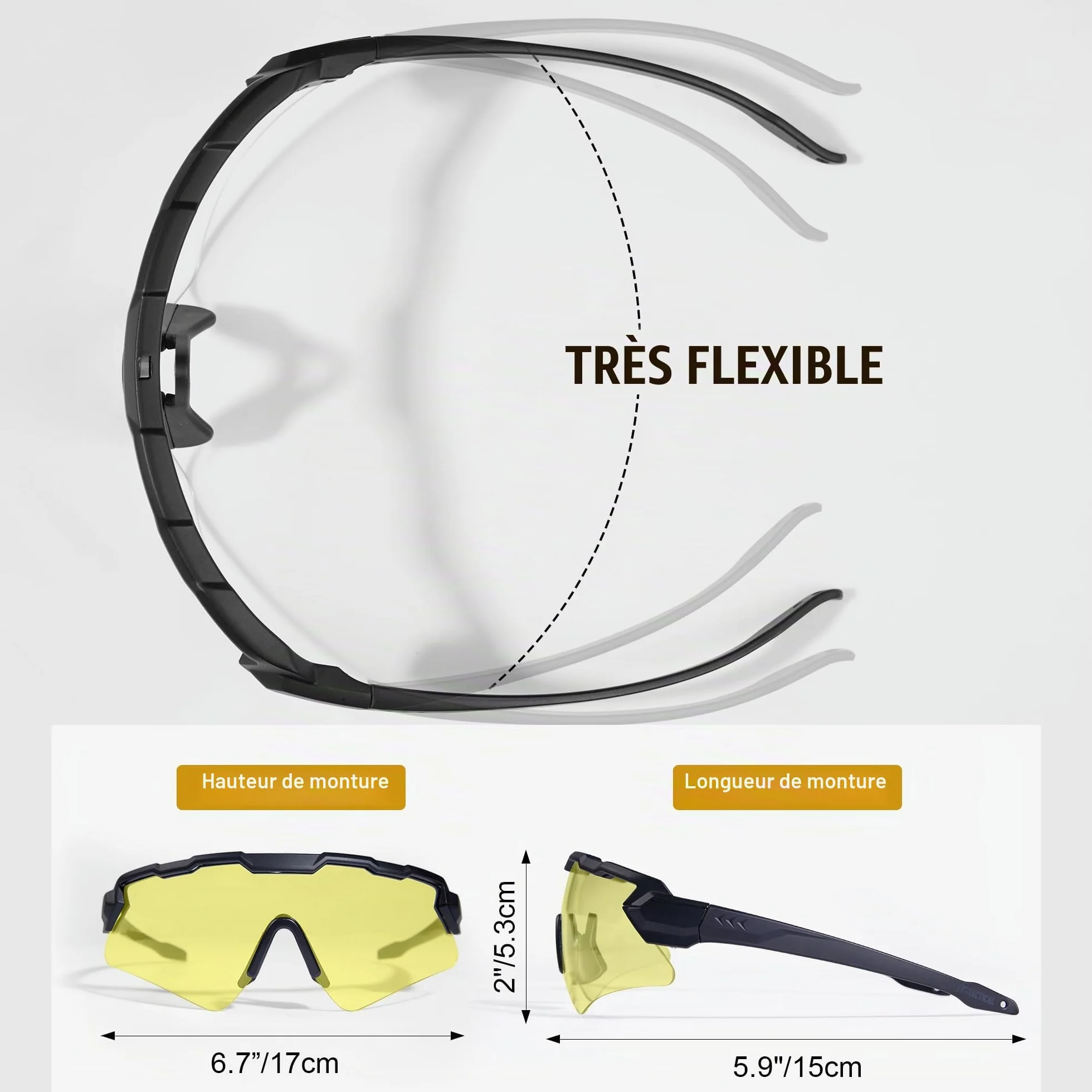 1TG Tactical Lunettes de vélo, airsoft, lunettes de protection tactiques, lunettes de sport, lunettes de soleil pour homme, femme, airsoft, paintball, chasse, CS, cyclisme, course, randonnée