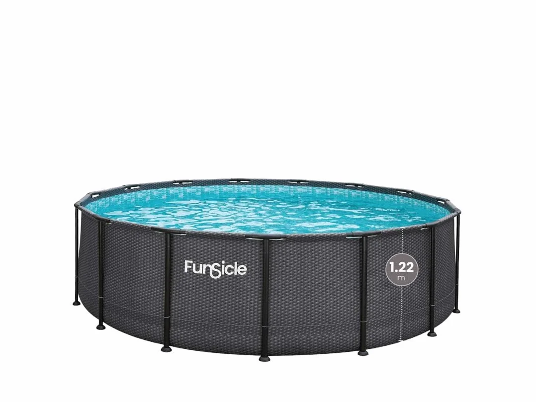 FUNSICLE Piscine Tubulaire Ronde Noire Ø4,57m x h1,22m