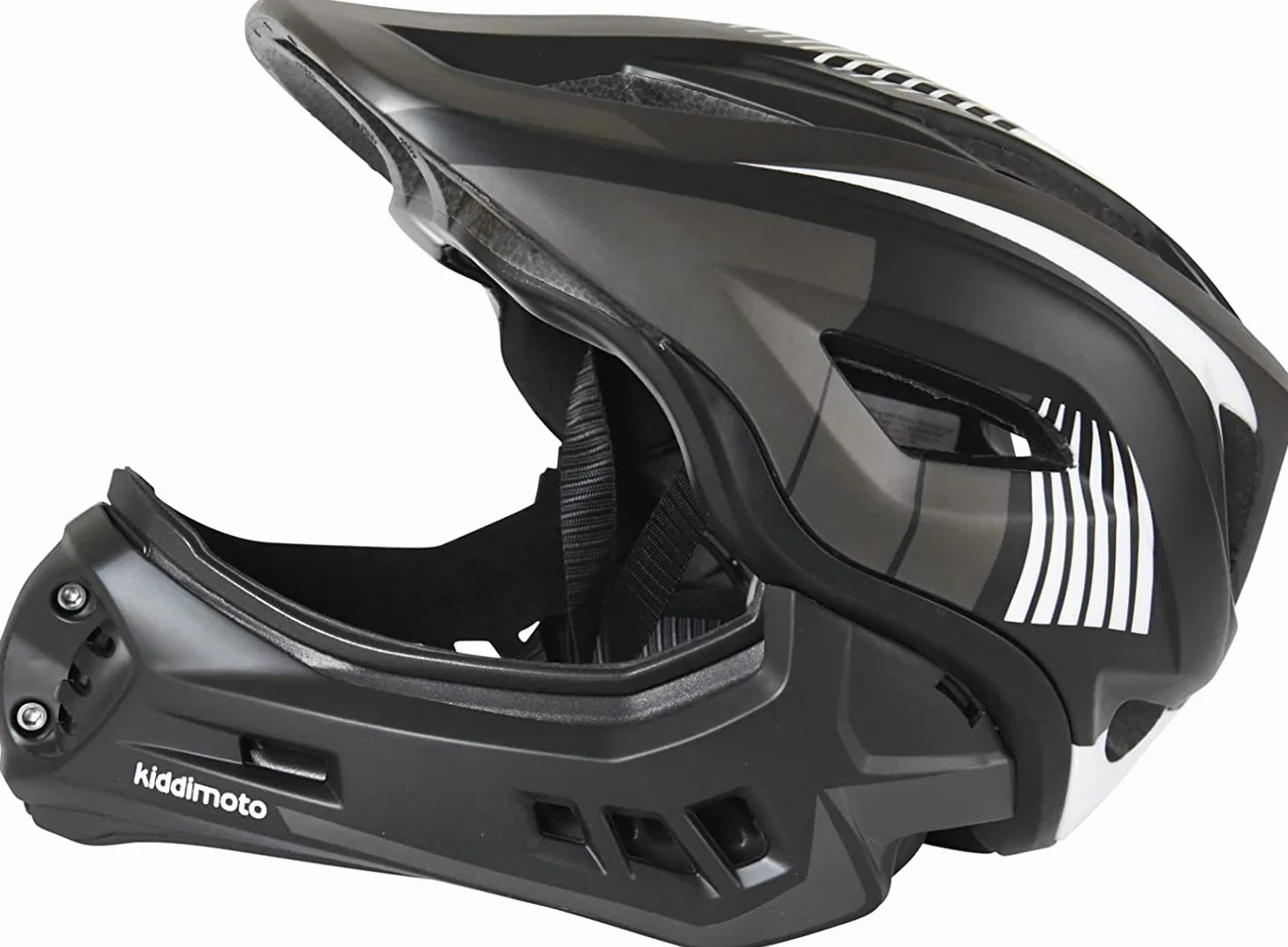 KIDDIMOTO Casque vélo intégral Noir S Plastique KMHFF05S