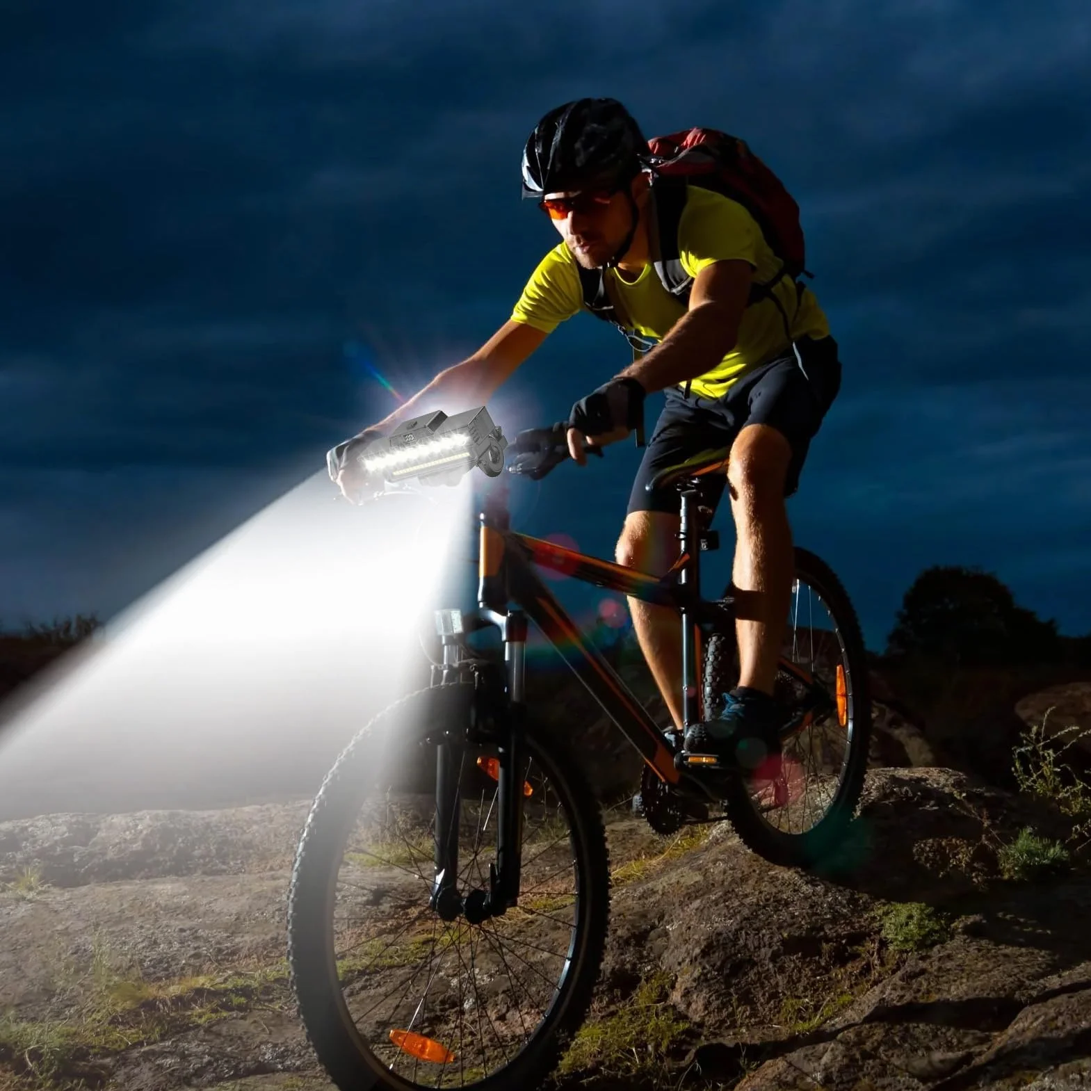 Phare pour Vélo - Klaxon 130 DB pour Cyclisme Lampe | Lampe Rechargeable USB Haute Luminosité pour Trajets Urbains et Aventure