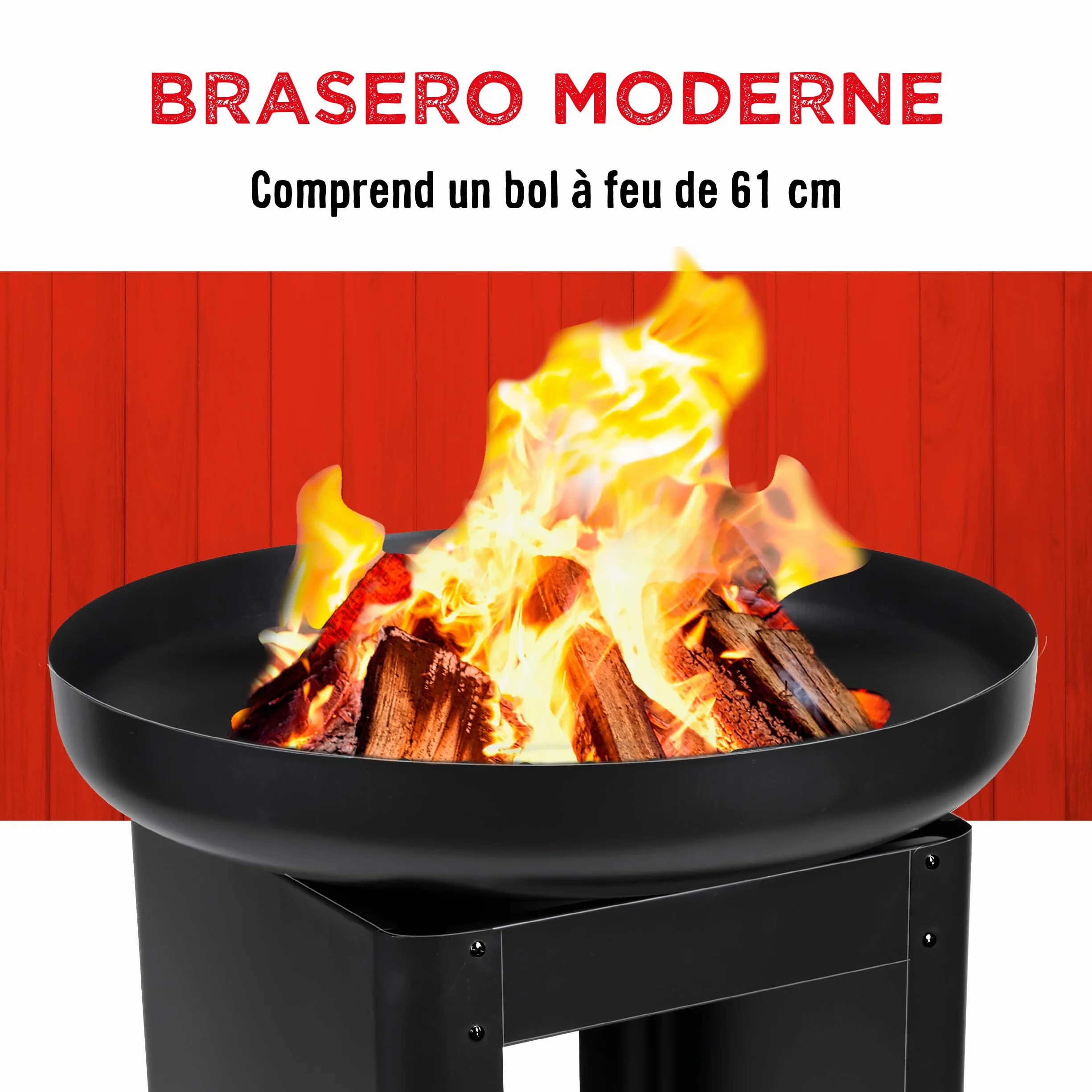 BBQ Collection Brasero et Plancha Barbecue Japonais 61 x 90 cm Grille Teppanyaki Métal