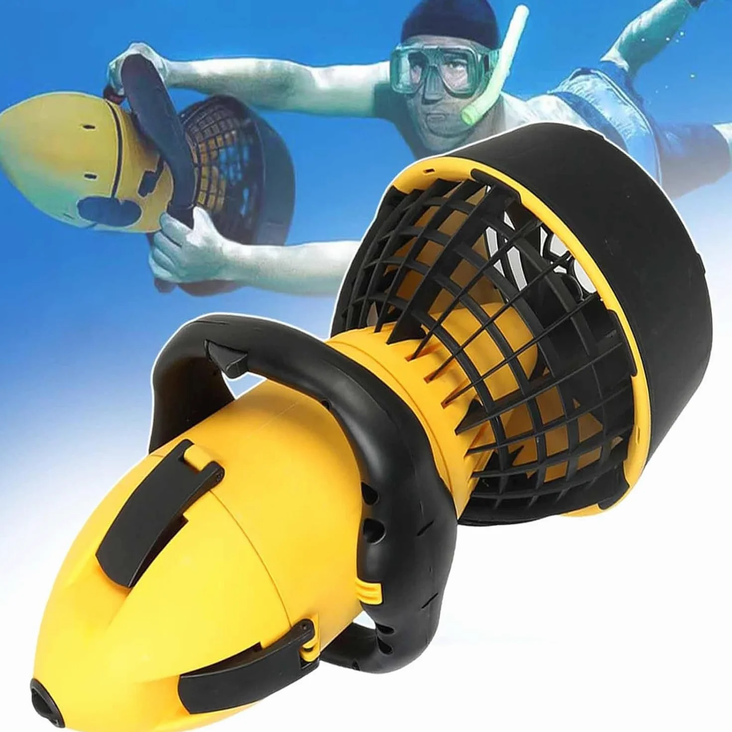 Scooter sous-Marin, Scooter des Mers,Scooter sous-Marin 500 W,Propulsion à Grande Vitesse,Profondeur Maximale 20 mètres,pour Sports Nautiques,Piscine,Leadacidbattery